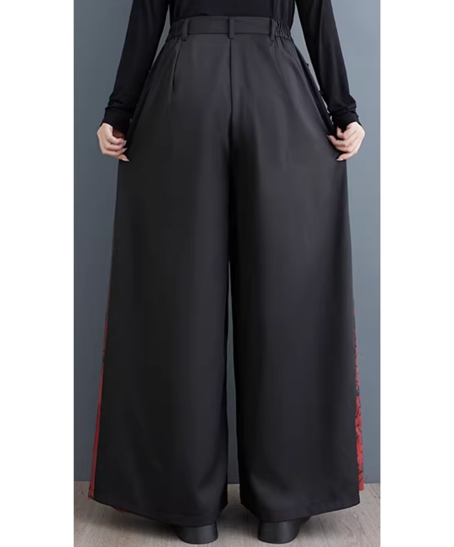 side-tucked high waist wide pants EN2795