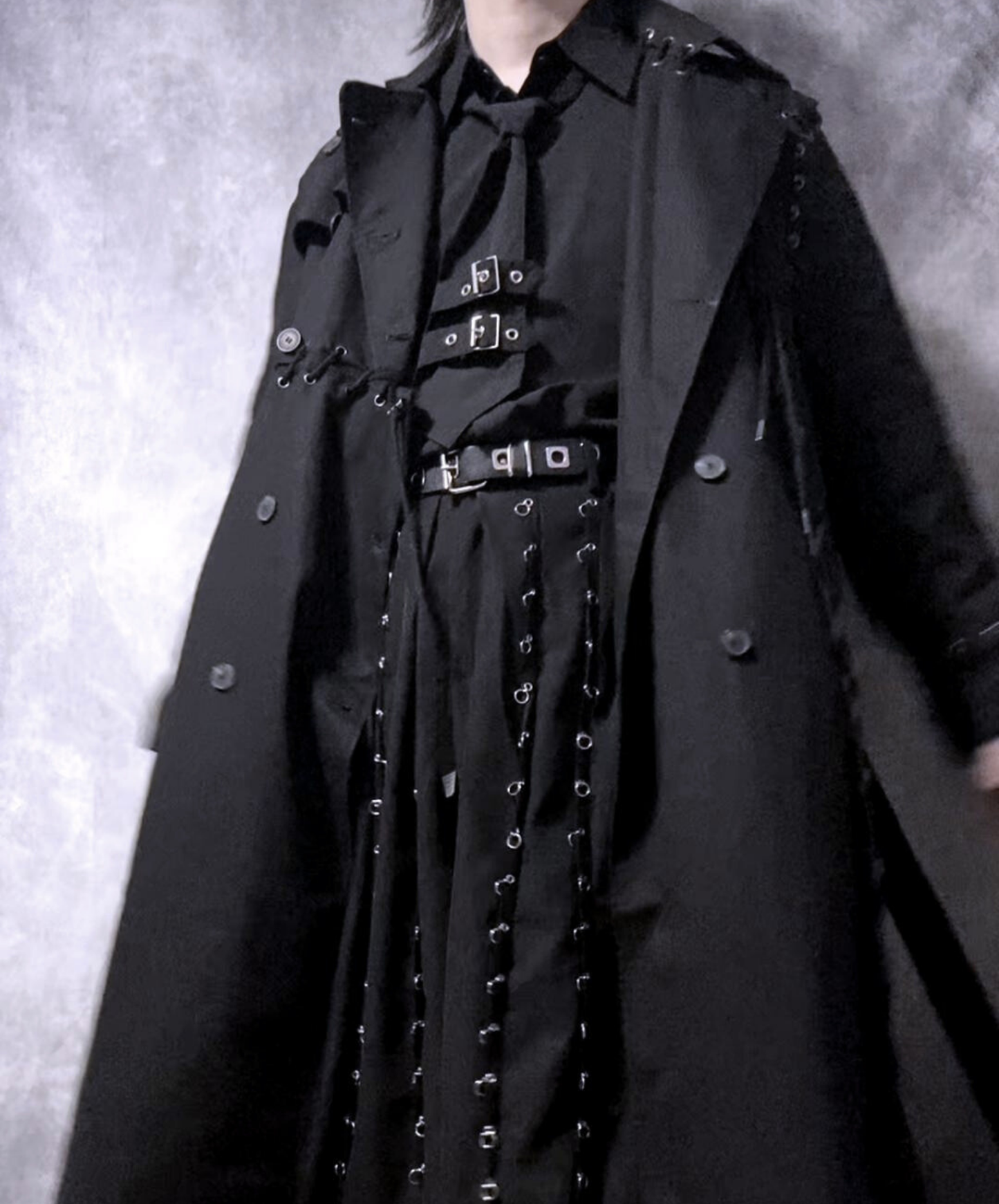 【style86】dark mode outfit set EN2632（coat + shirt + pants set）