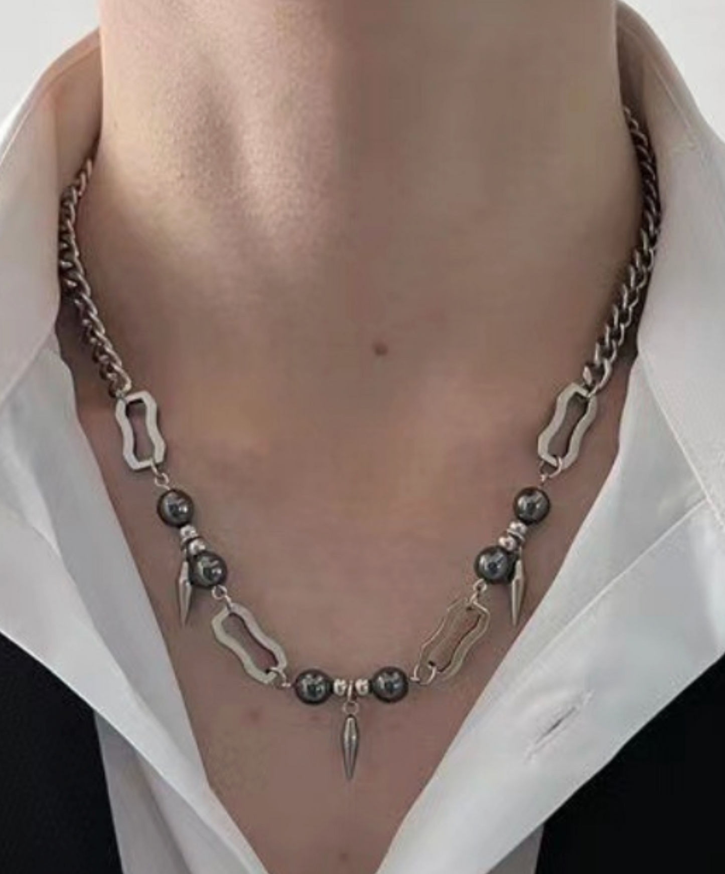 punk style with rivets necklace EN2597