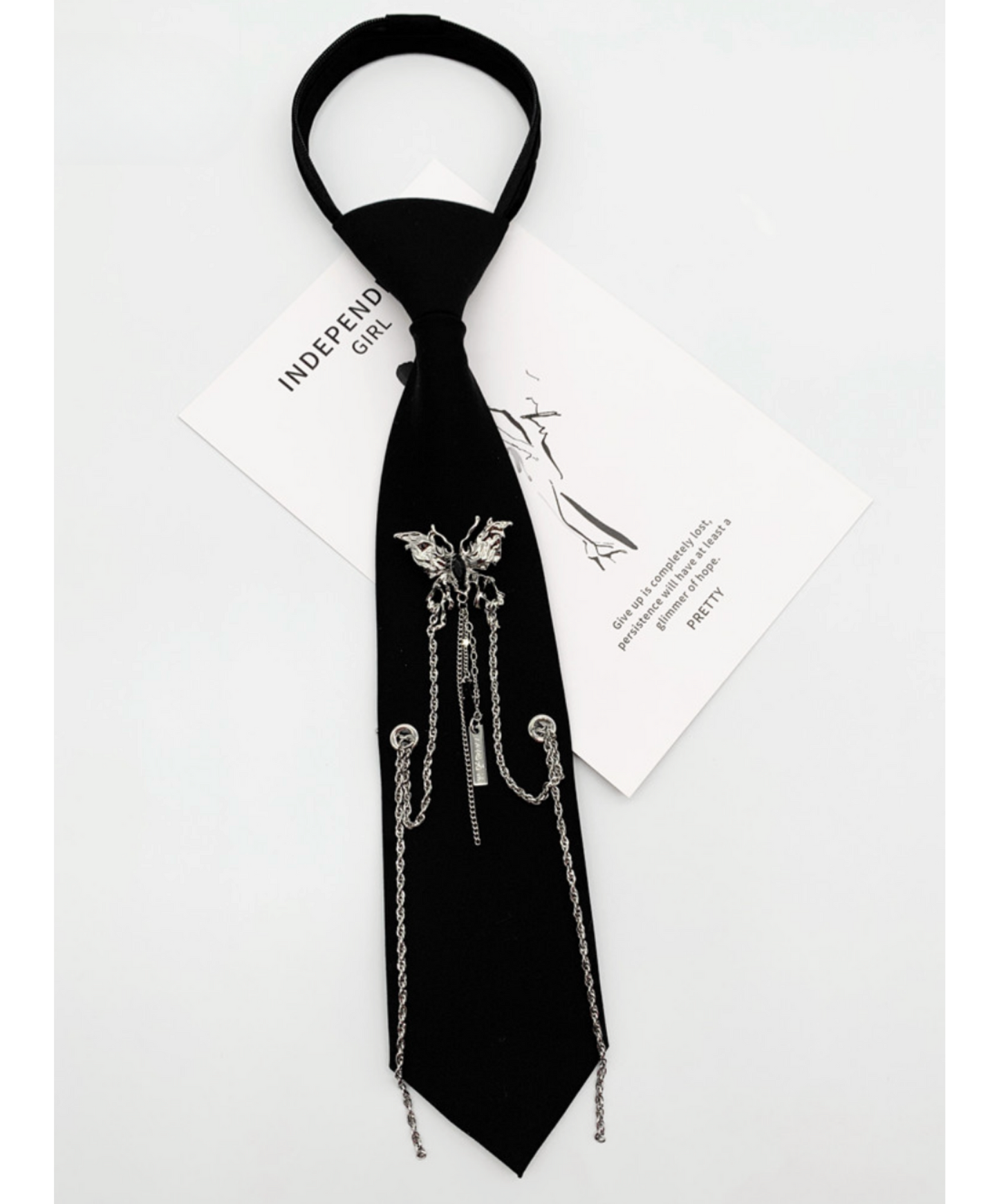 dark butterfly shorts necktie EN2677