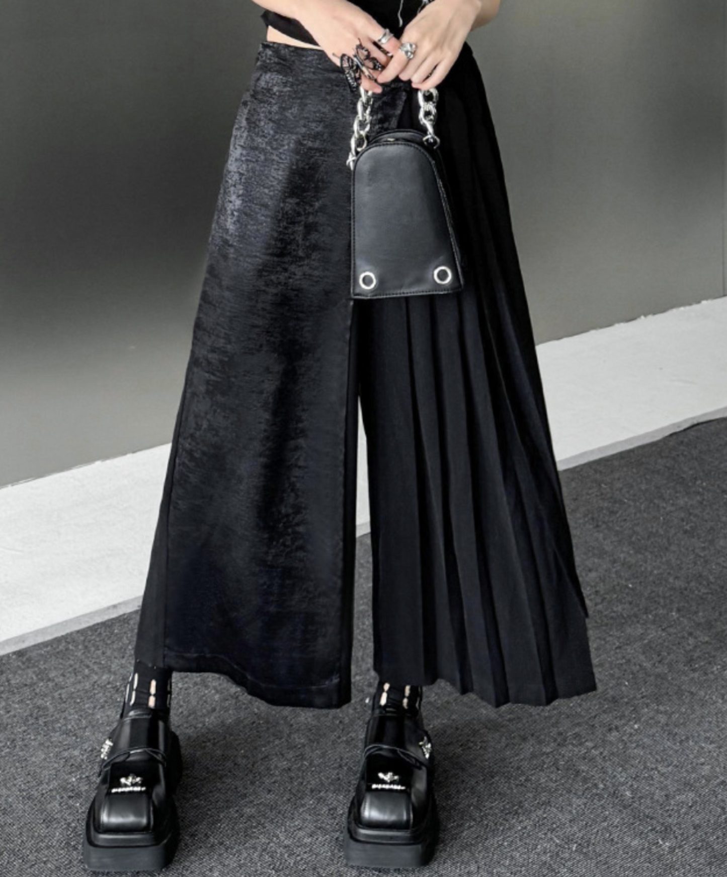 pleated long hakama pants EN1708