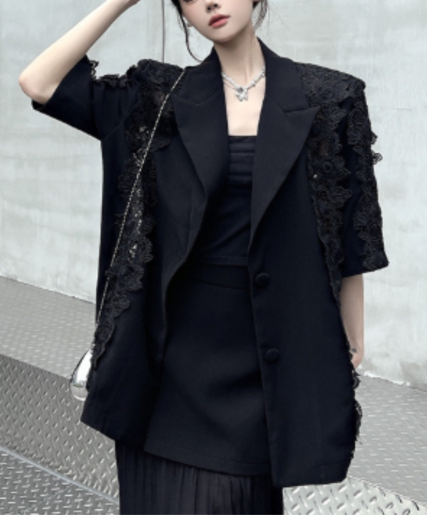 chemical lace embroidery jacket EN2918