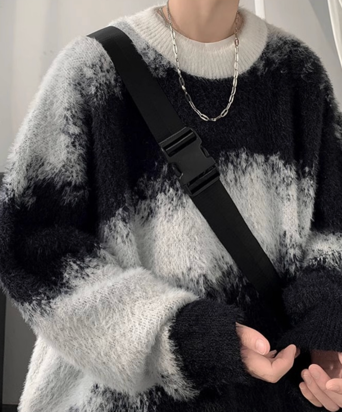 colorblock crew neck sweater EN2616