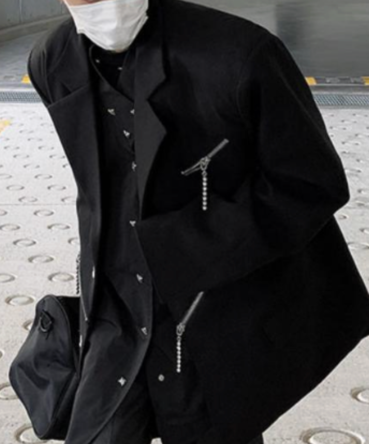 【style79】dark mode outfit set EN2535（jacket + shirt + pants set）