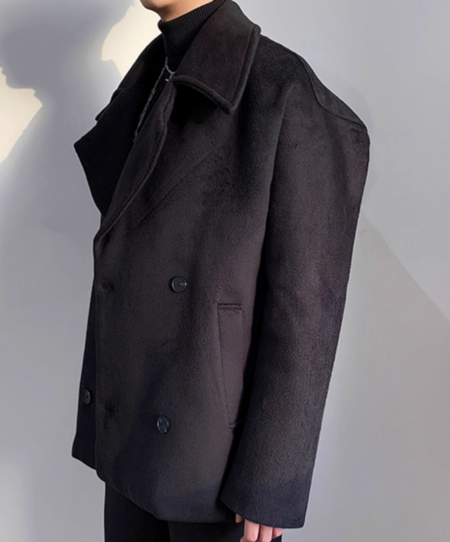 dark double-breasted with lapels jacket EN2528