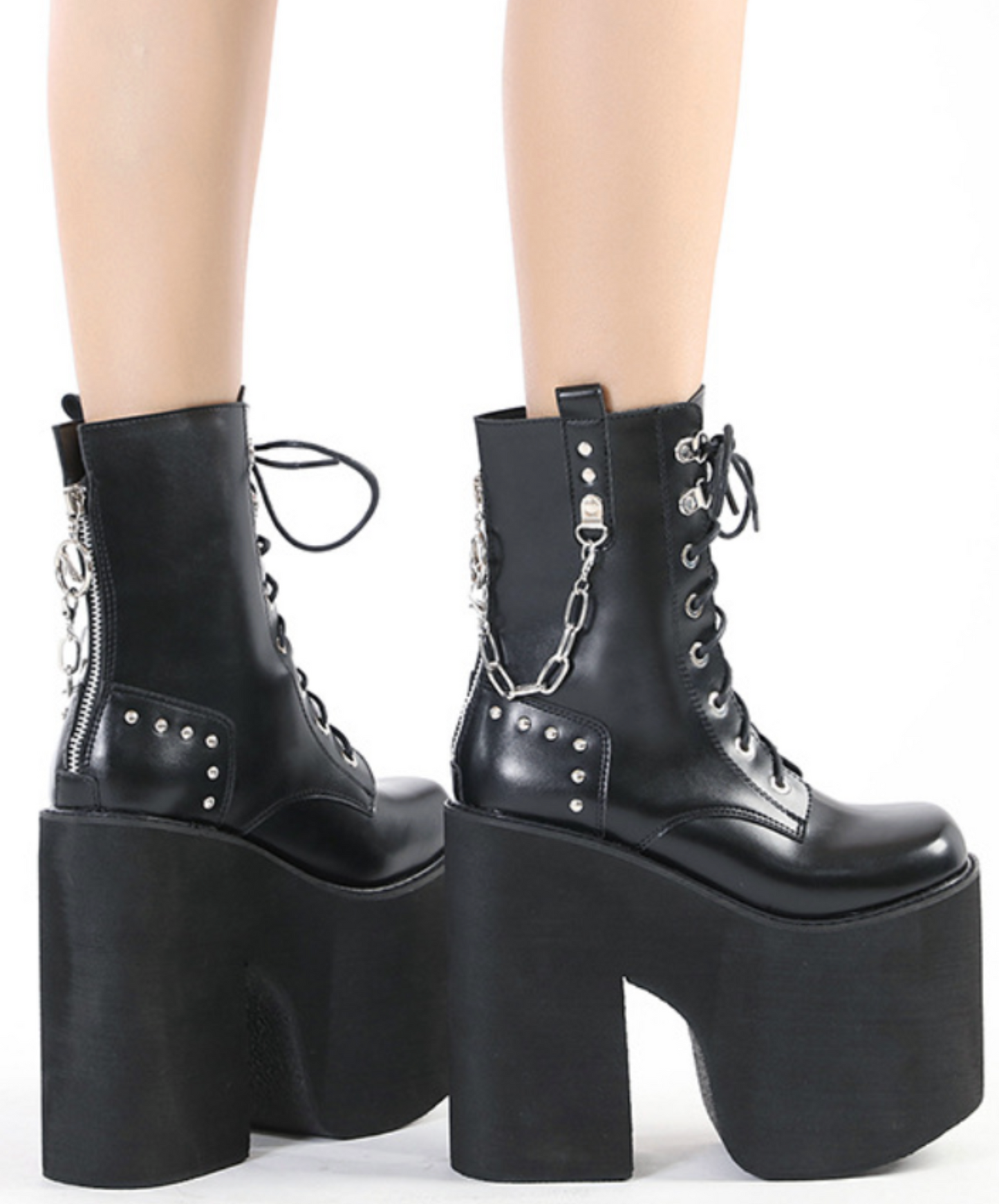 ultra high heel lace-up boots EN2580