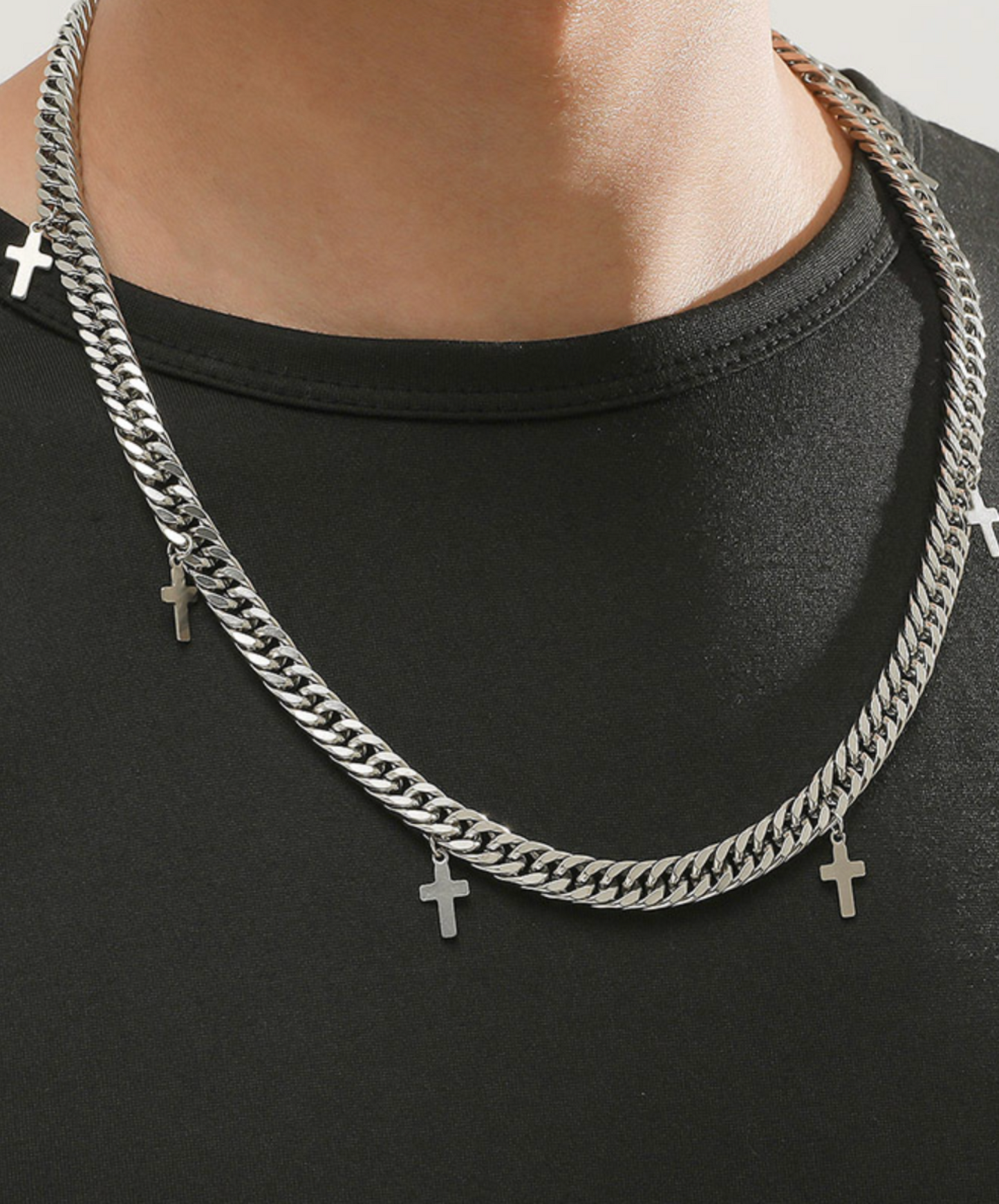 scuba chain cross necklace EN2281