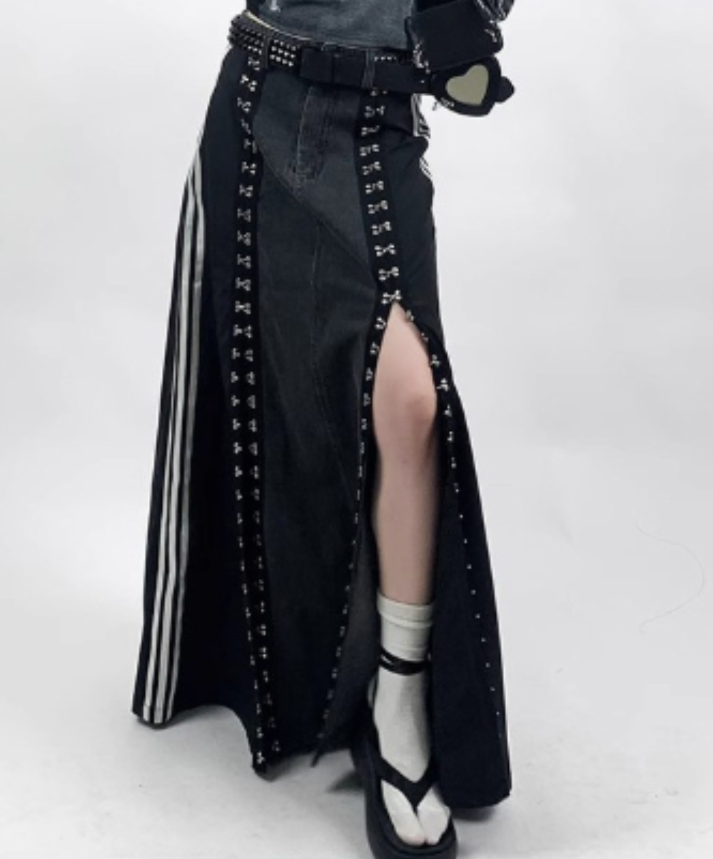 hook slit design long skirt EN2944