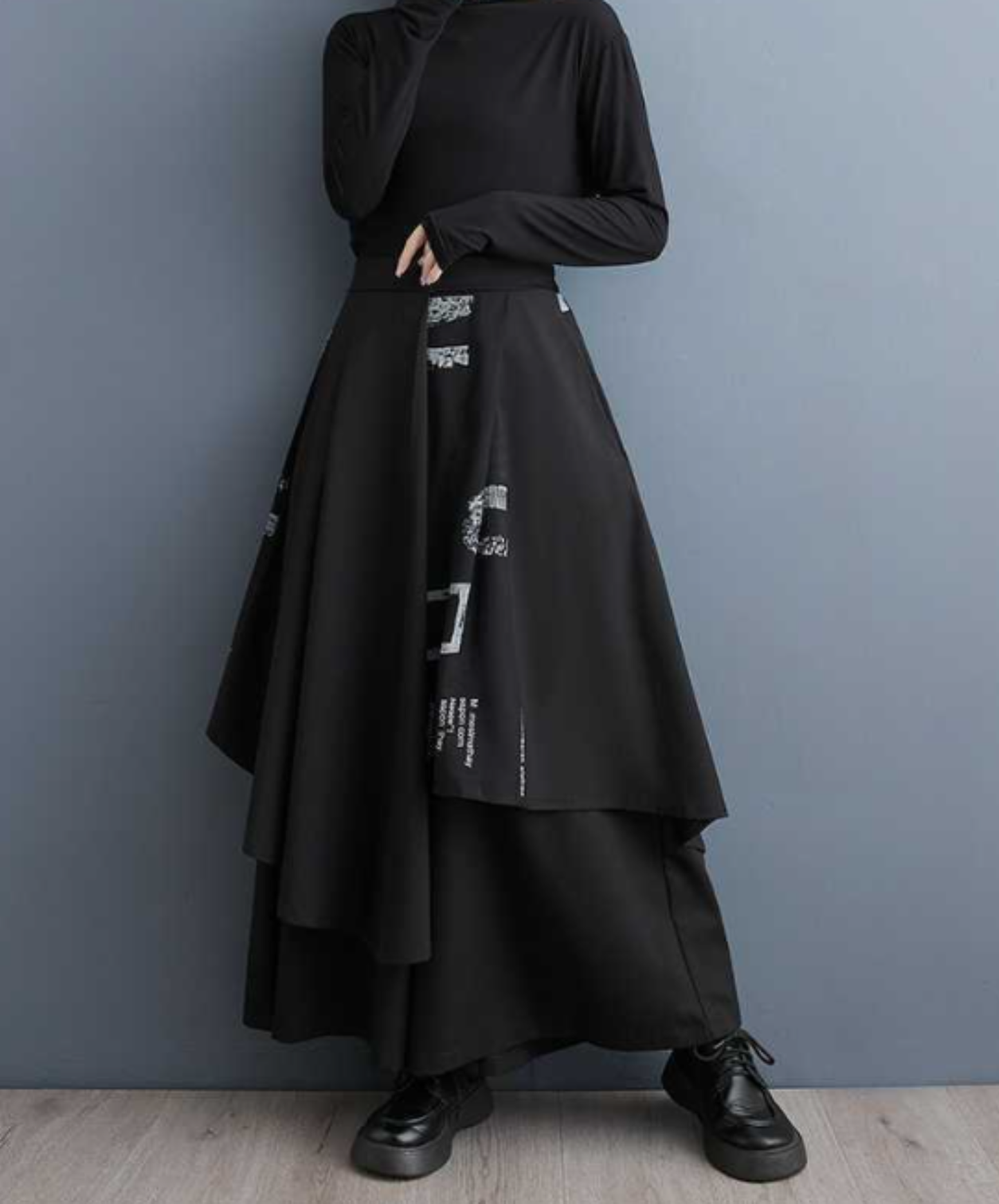 high-waisted asymmetrical wide pants EN2906