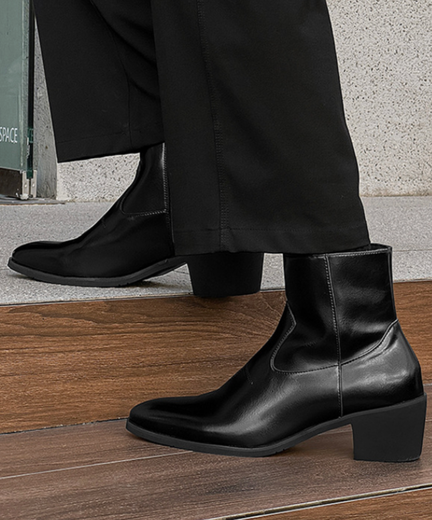 british style simple thick heels boots EN2501