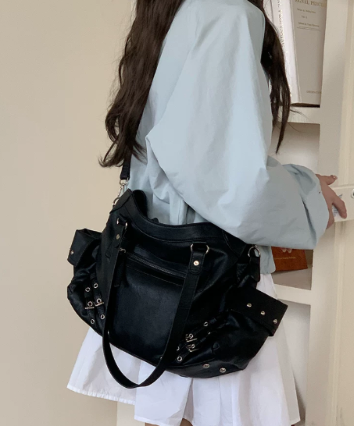 boston-style eyelet-detail belt bag EN3252