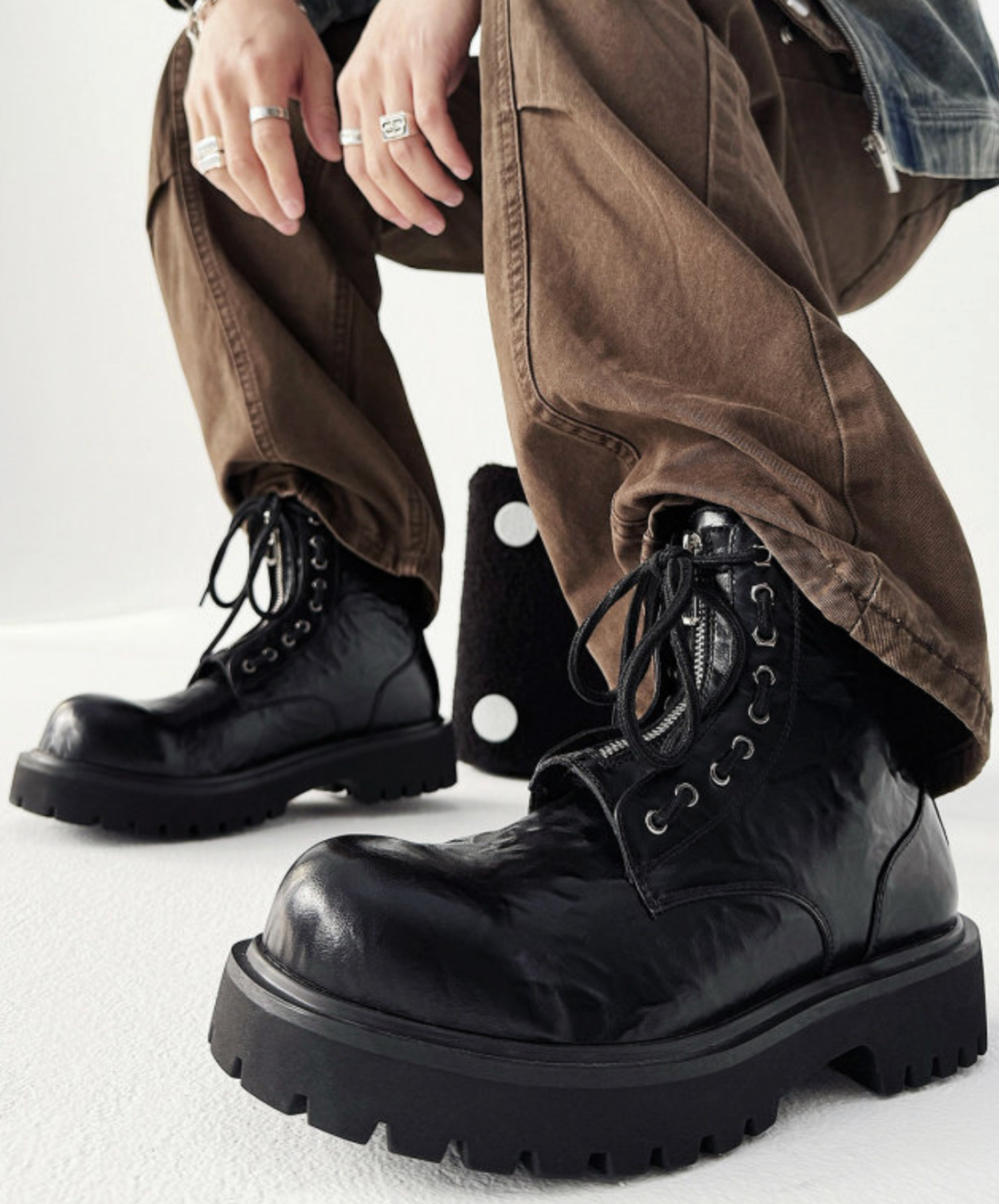 mid heel round toe retro boots EN2681