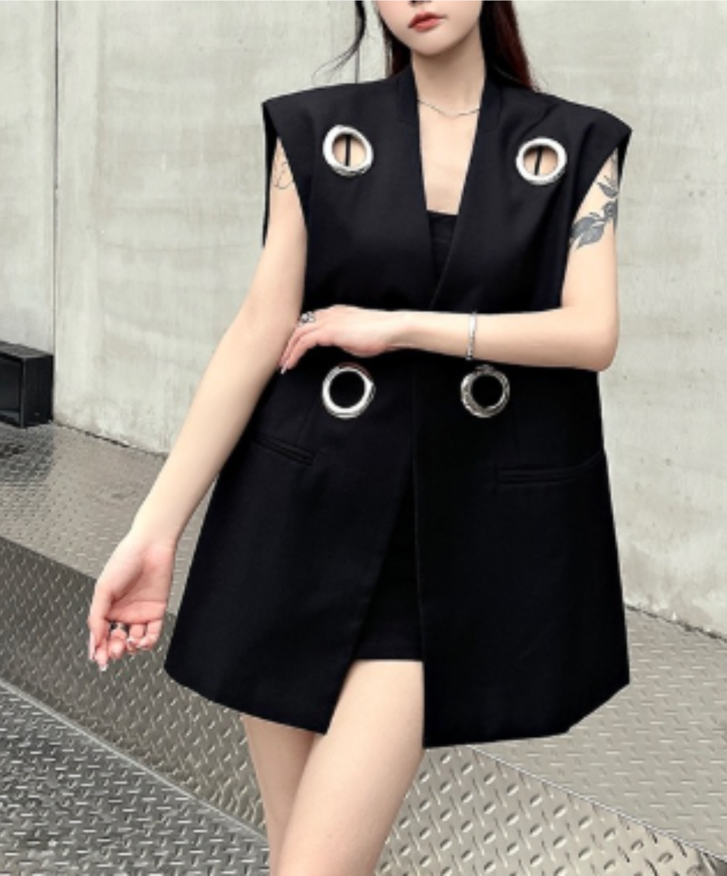 metal ring hole vest  EN3079
