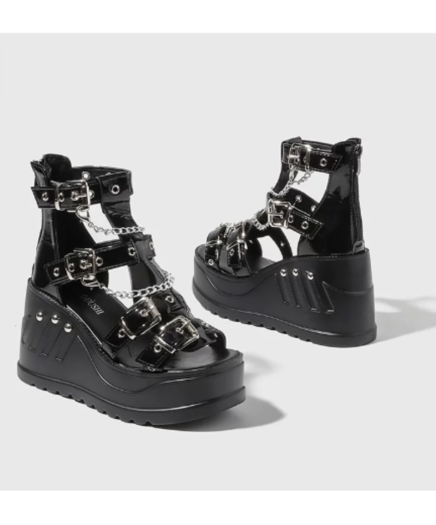 chain buckle platform sandals EN2879