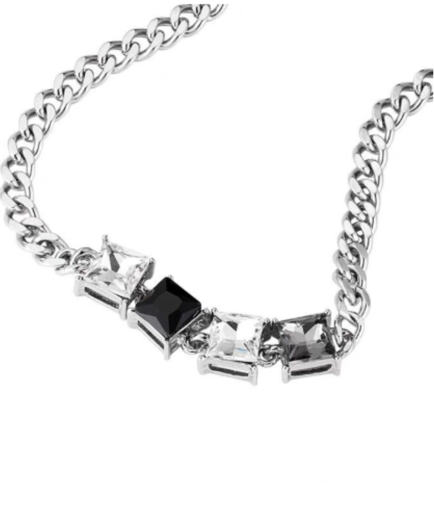 square quartz crystal necklace EN3038