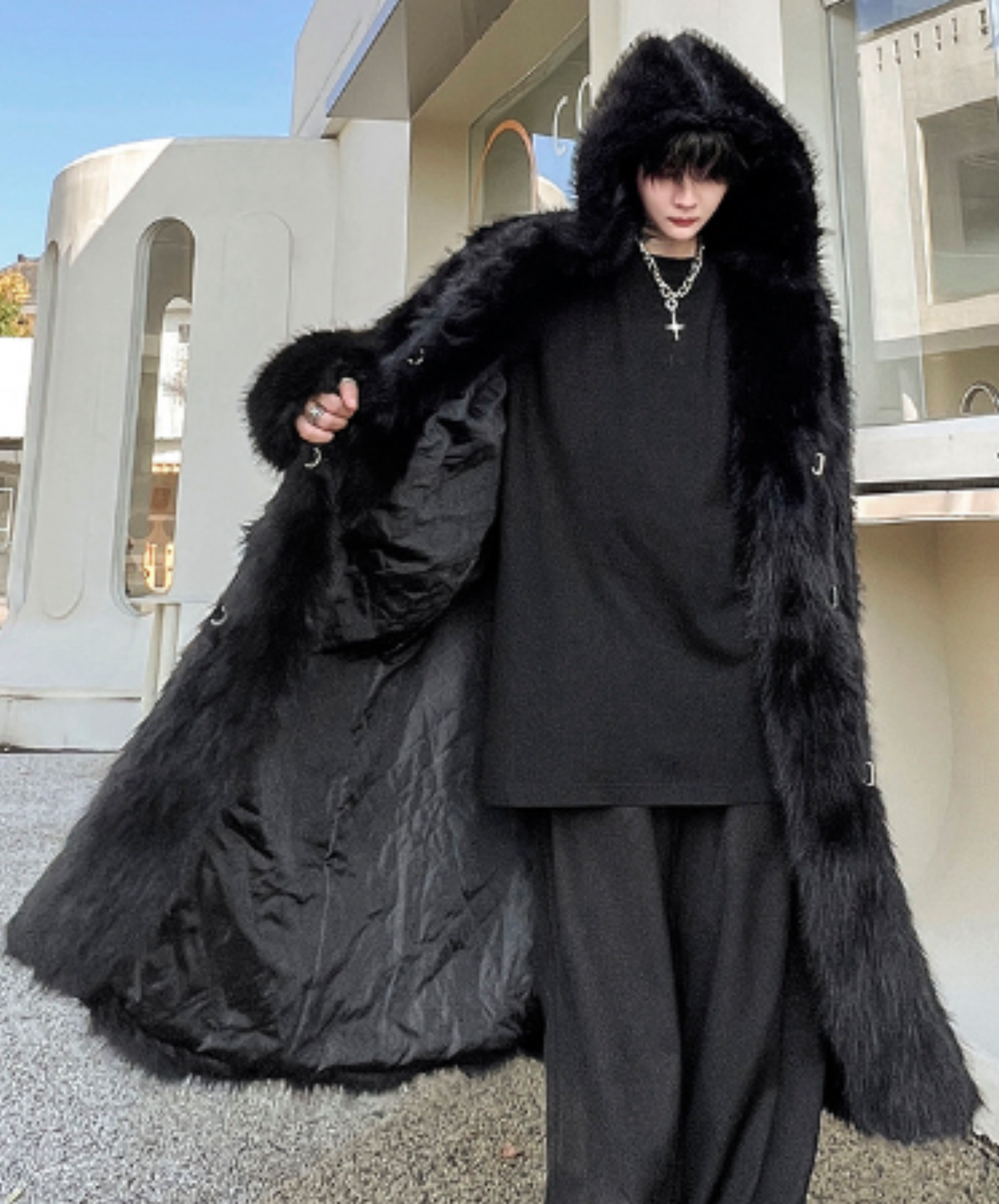 voluminous fake fur coat EN1366 – ELNERO voluminous fake fur coat EN1366 – ELNERO