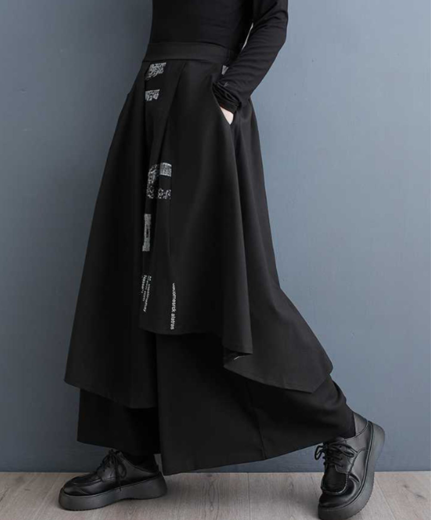 high-waisted asymmetrical wide pants EN2906