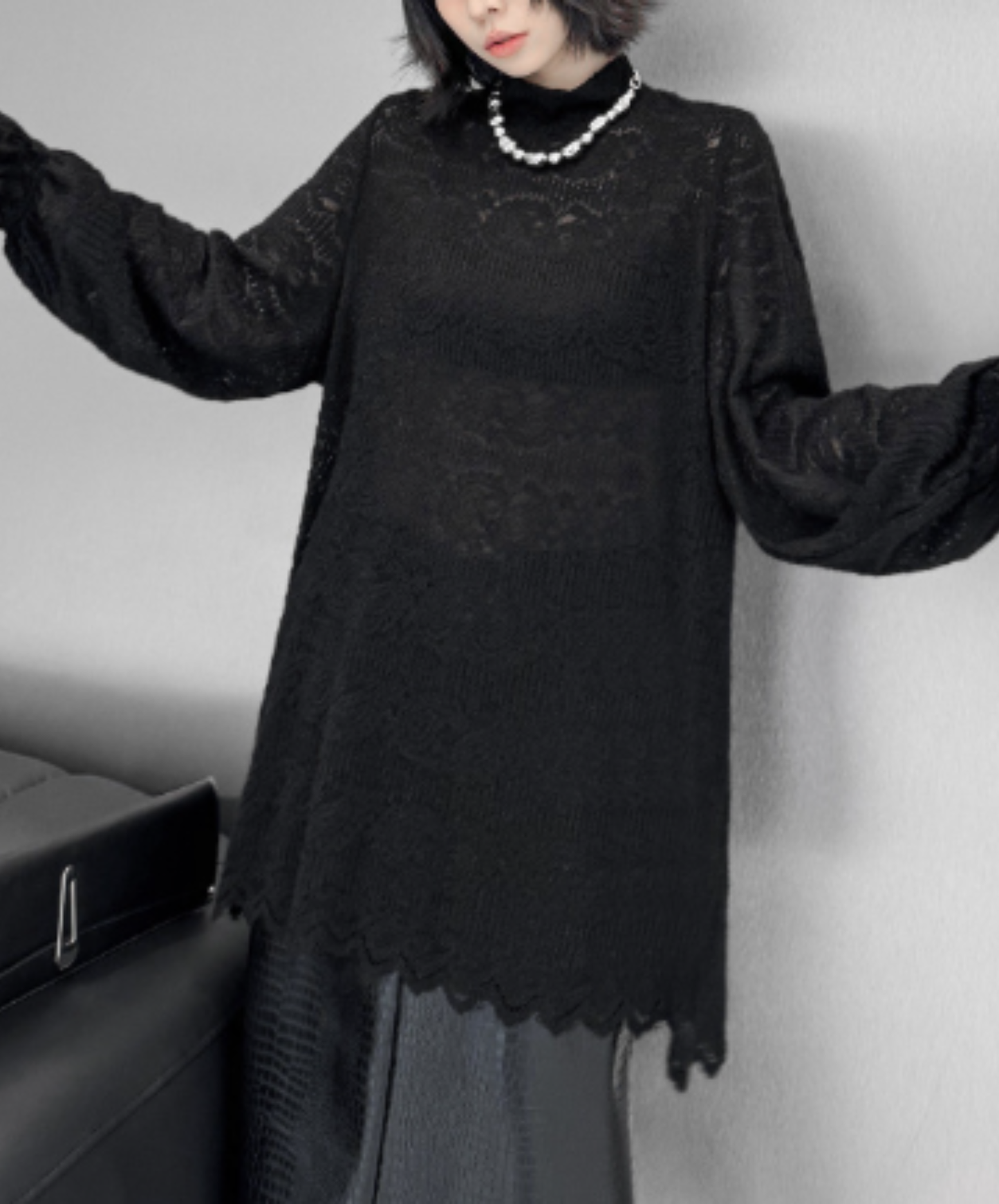 french retro style with lace sleeves t-shirt EN3130