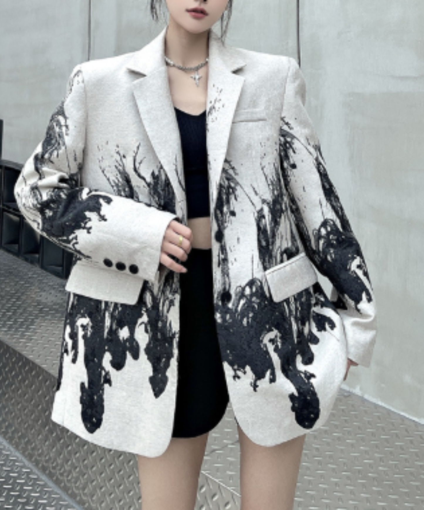 ink painting pattern hard jacket EN3091