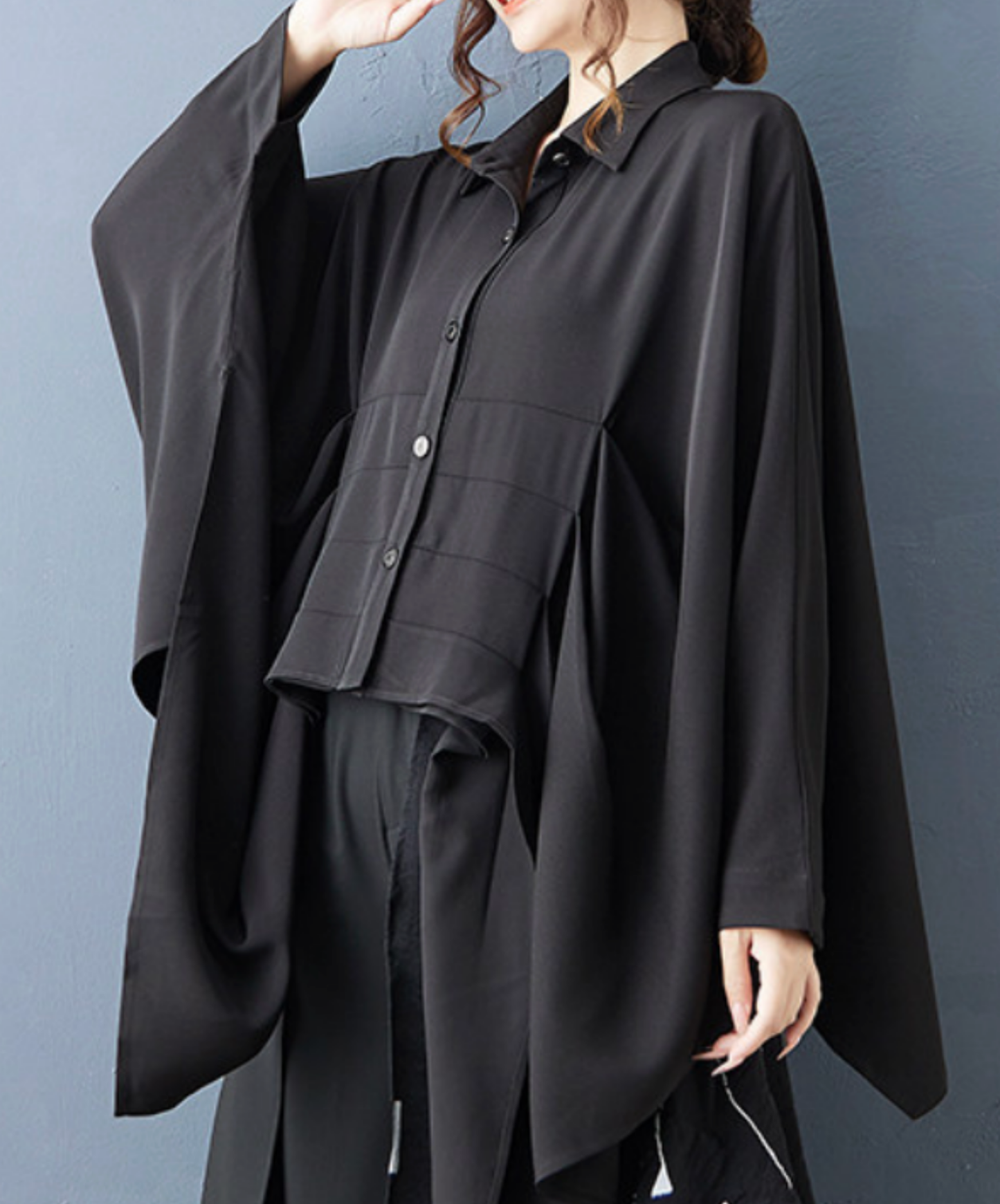 【style91】dark mode outfit set EN2716（shirt + pants set）