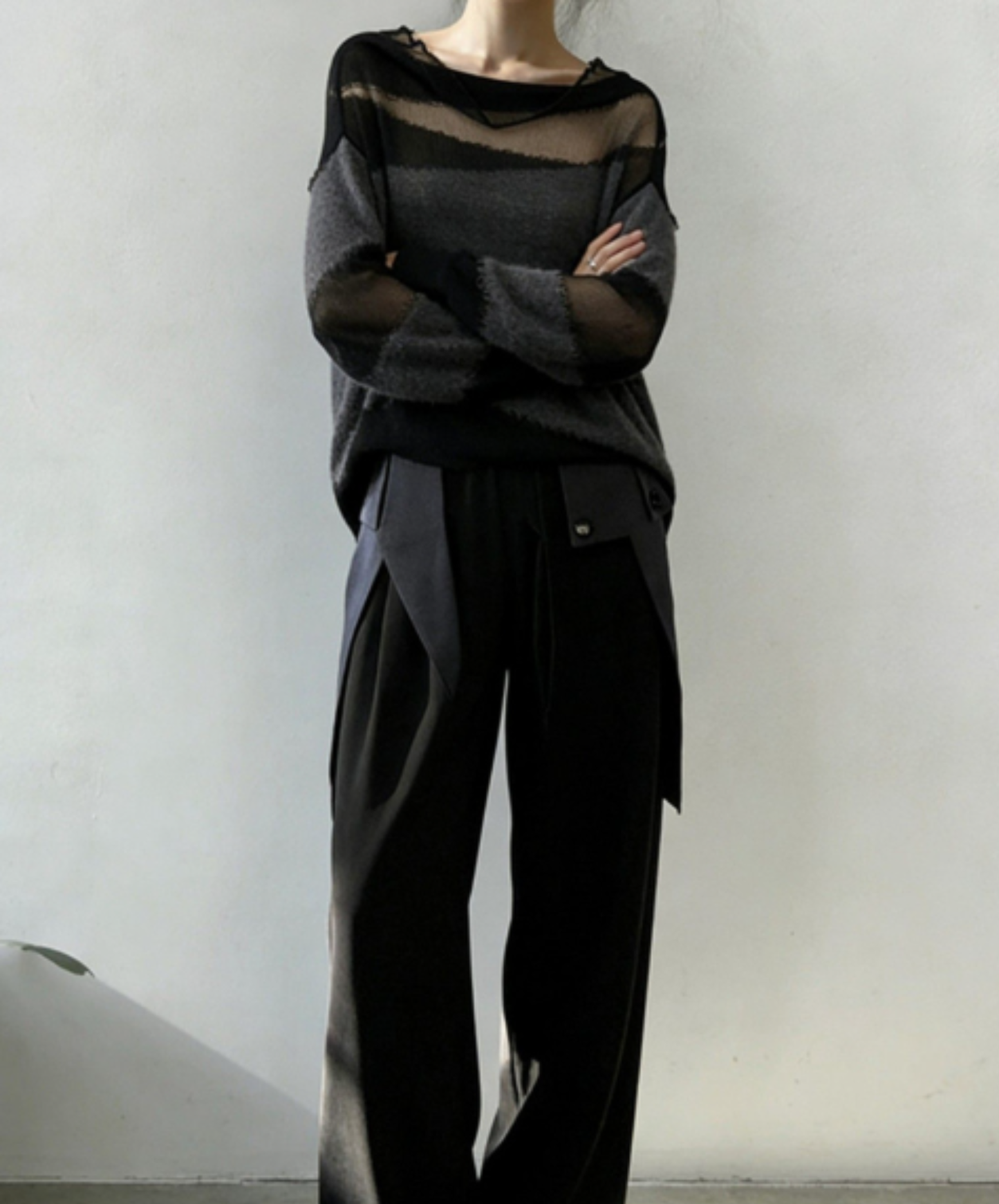 cross-border design sheer sweater EN3121
