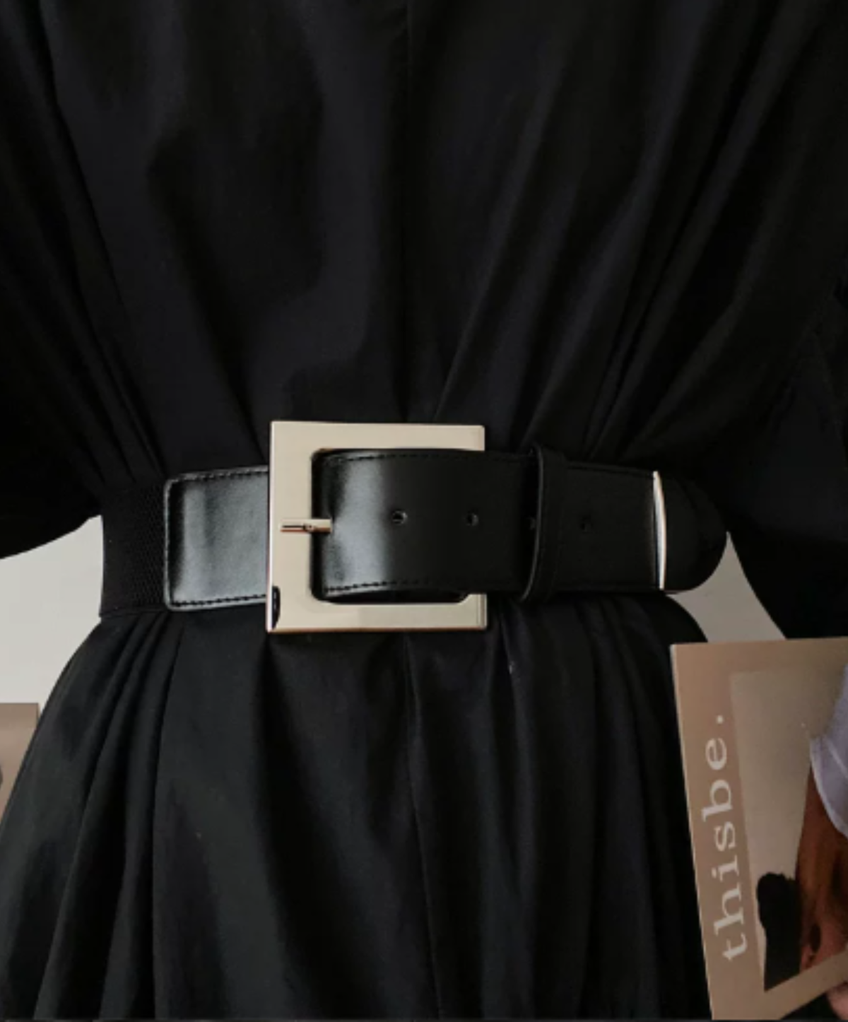 square buckle with cute metal tips belt EN3228