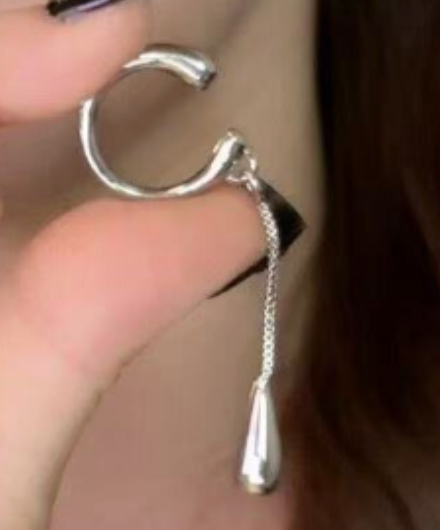 droplet motif ear cuff EN2775