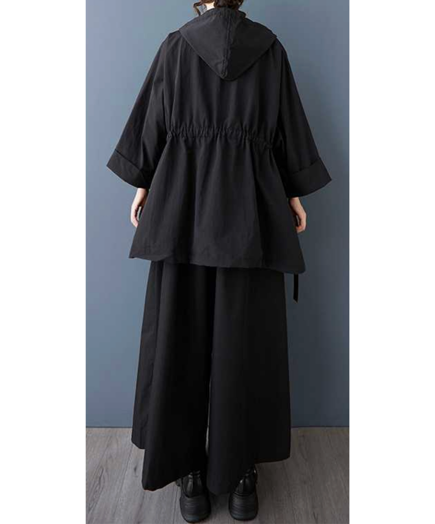 dark oversized waistband hoodie EN2451