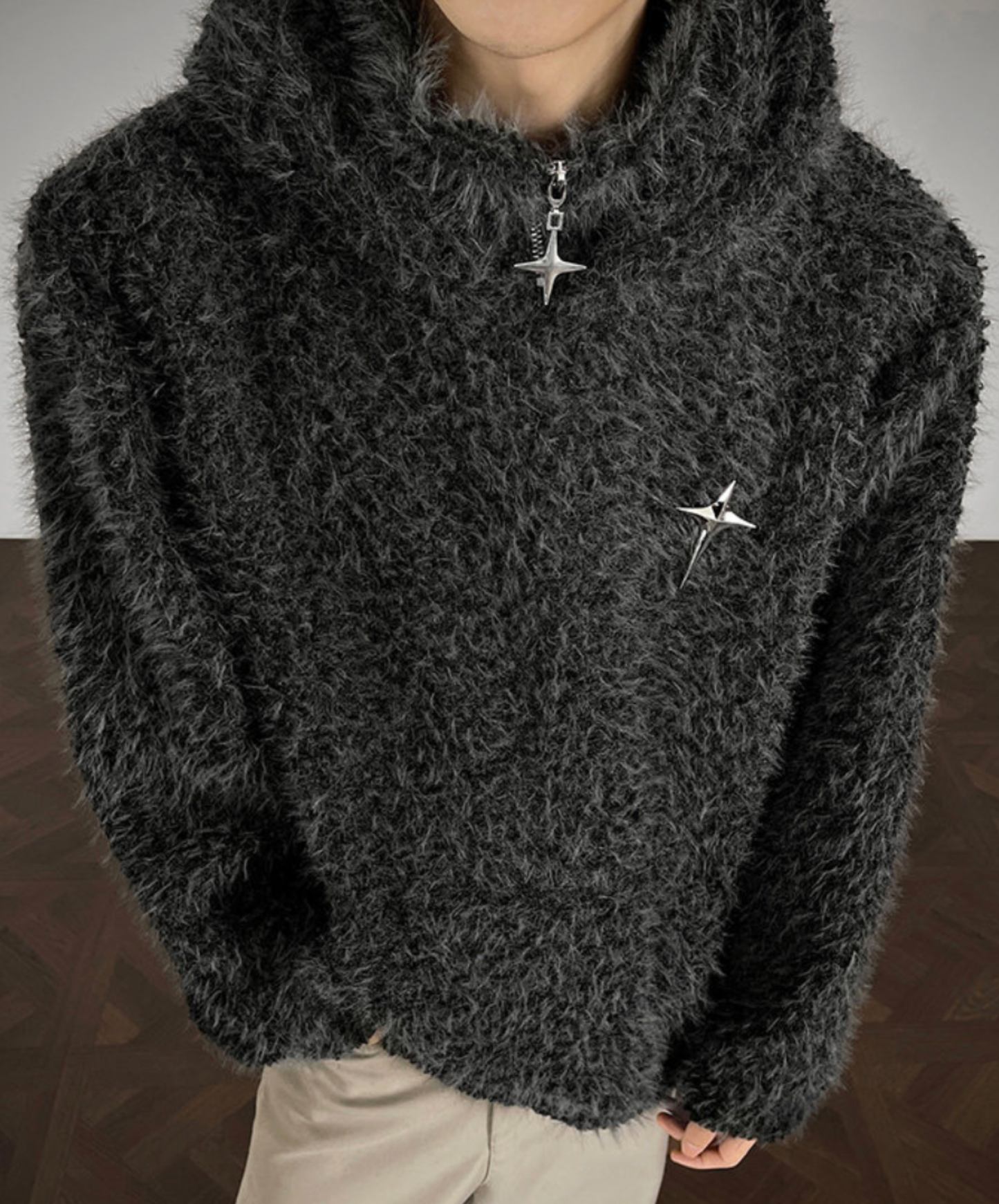 hooded turtleneck sweater EN2605