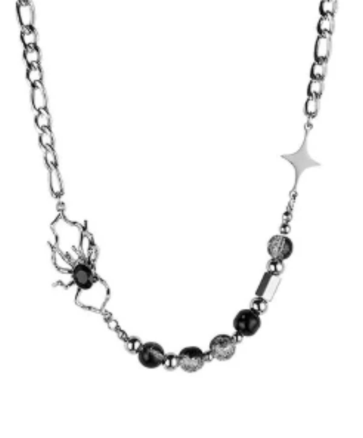 spider-motif combination chain necklace EN3194