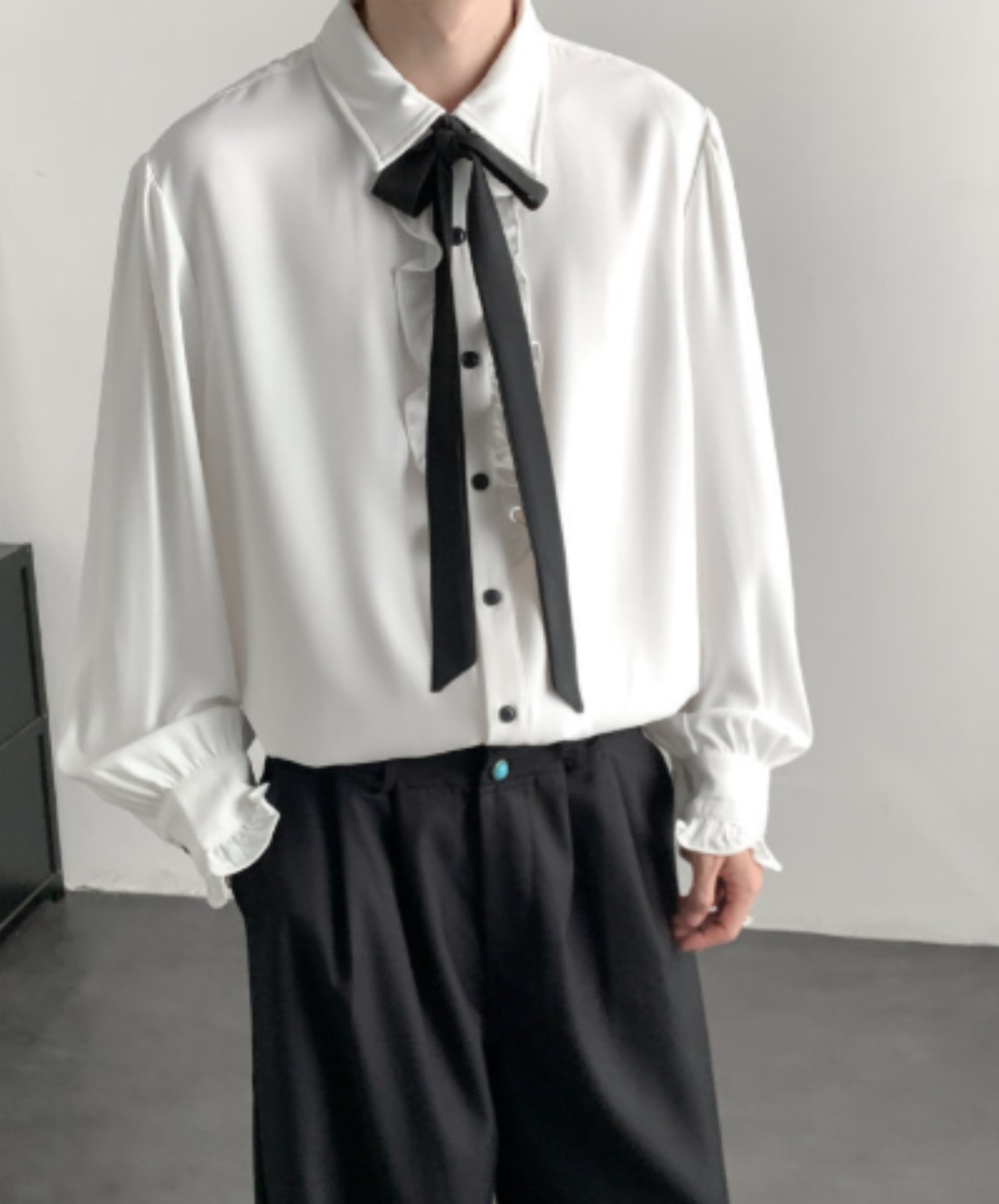ruffles with tie detail shirt EN3076