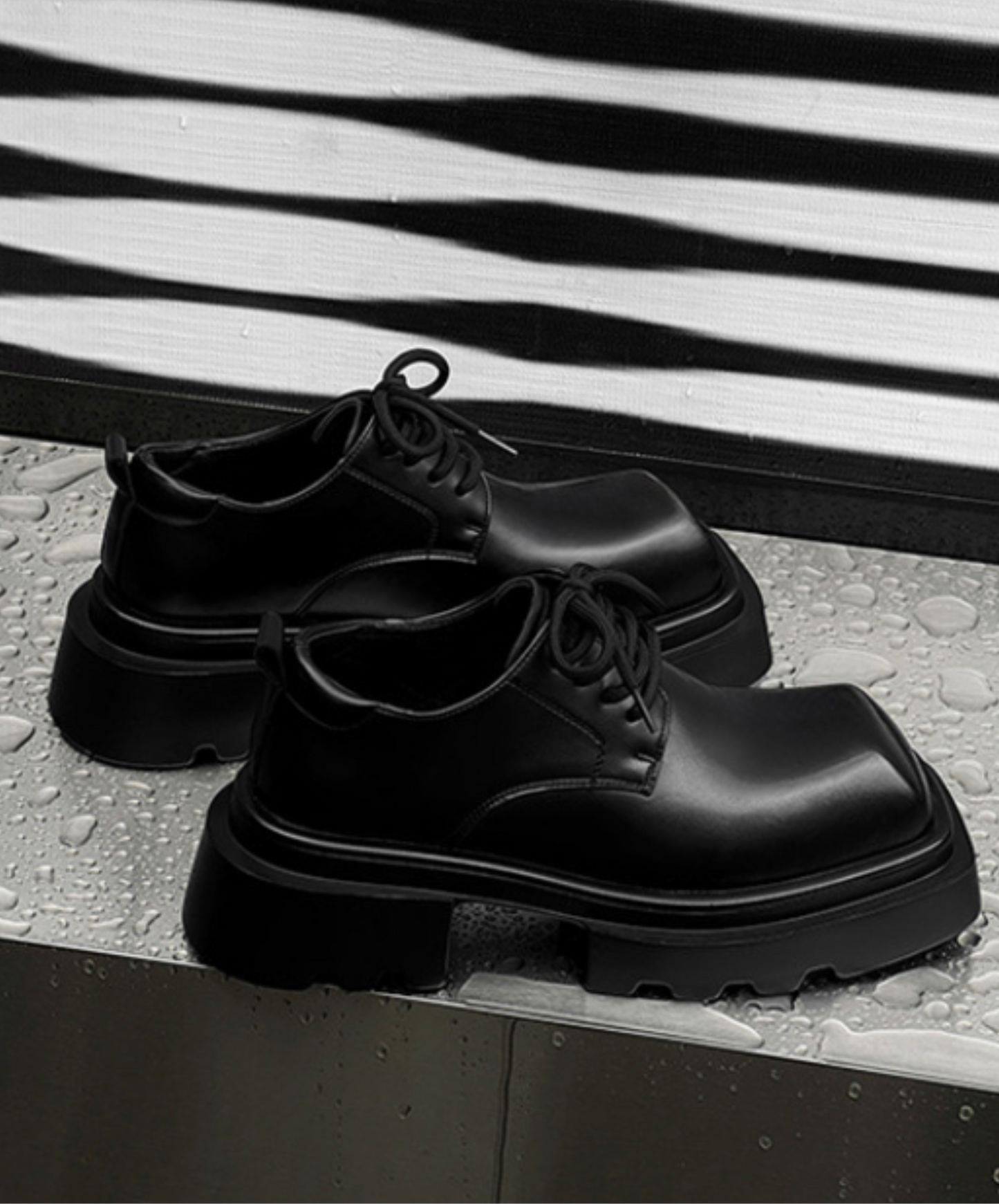 lace-up square toe shoes EN2378