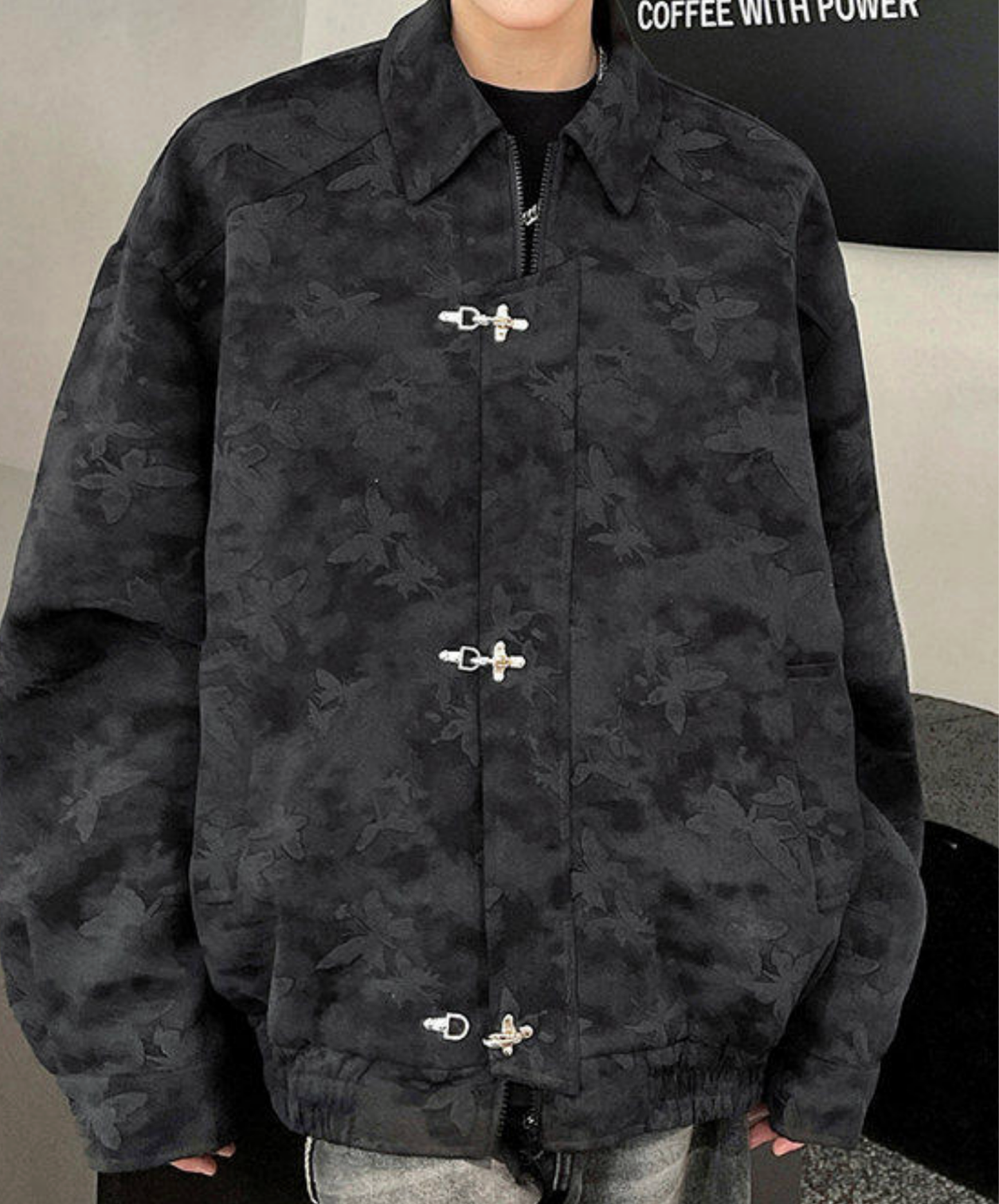 【style96】dark mode outfit set EN2870（jacket + shirt + skirt set）