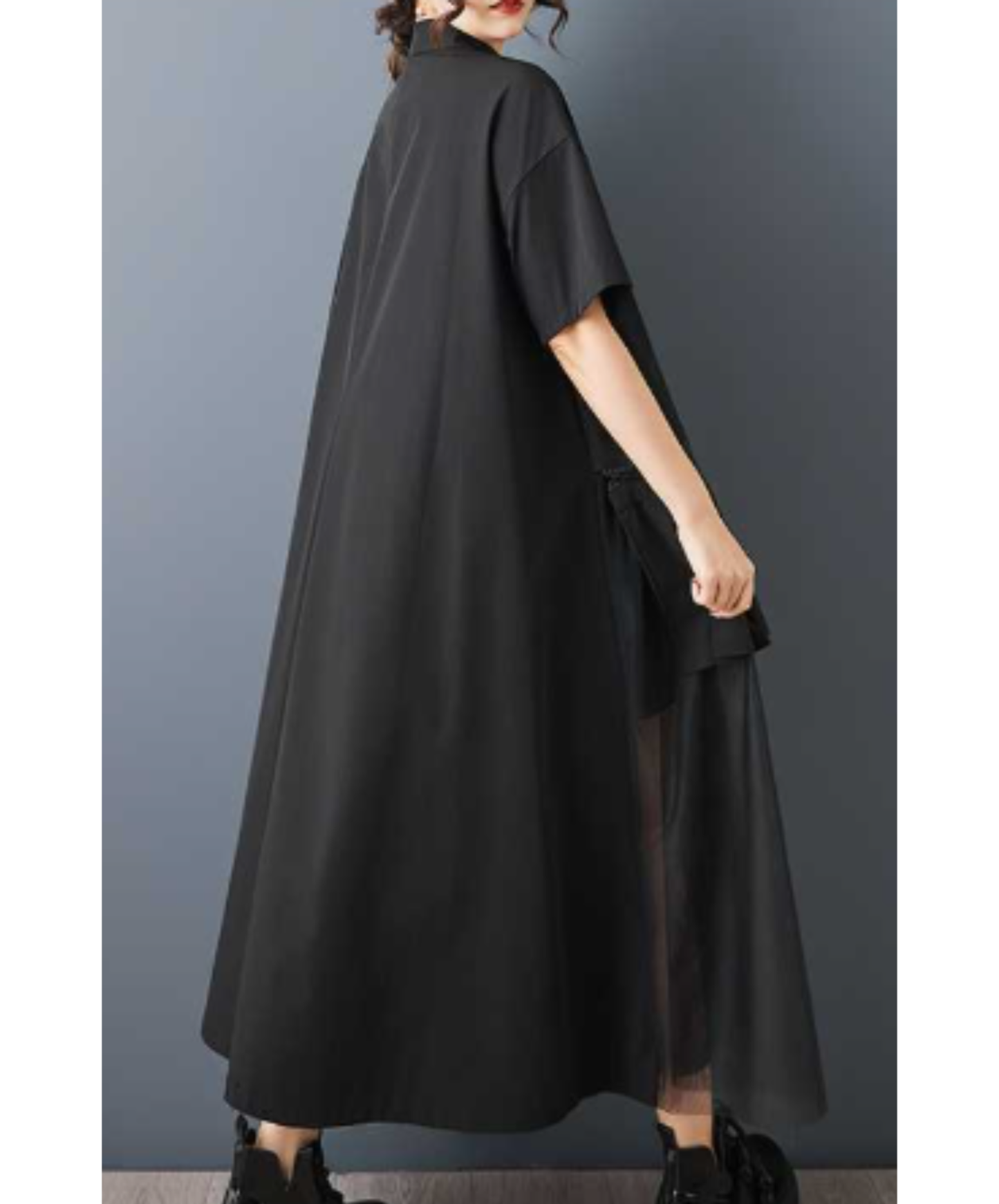 【style102】dark mode outfit set EN2996（shirt + necktie + pants set）
