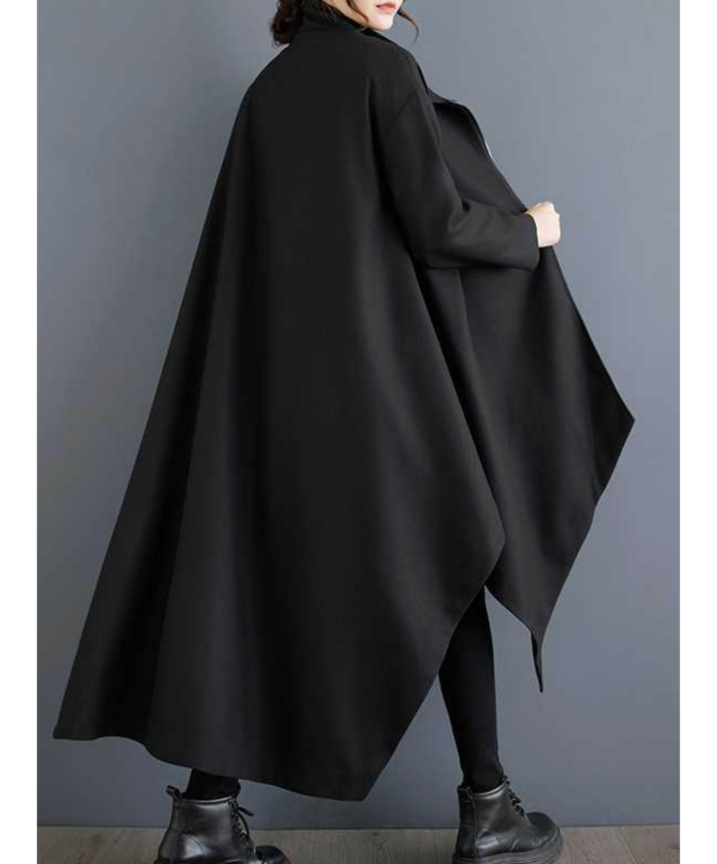 stand collar a-line coat EN2444