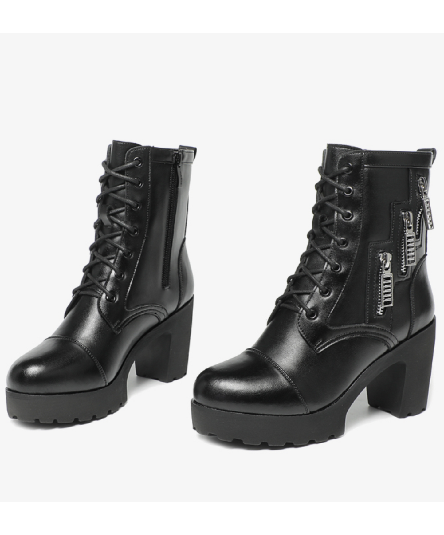 triple zip embellishment boots EN2600