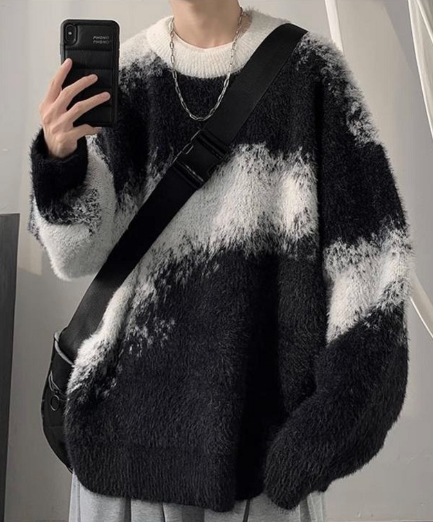 colorblock crew neck sweater EN2616