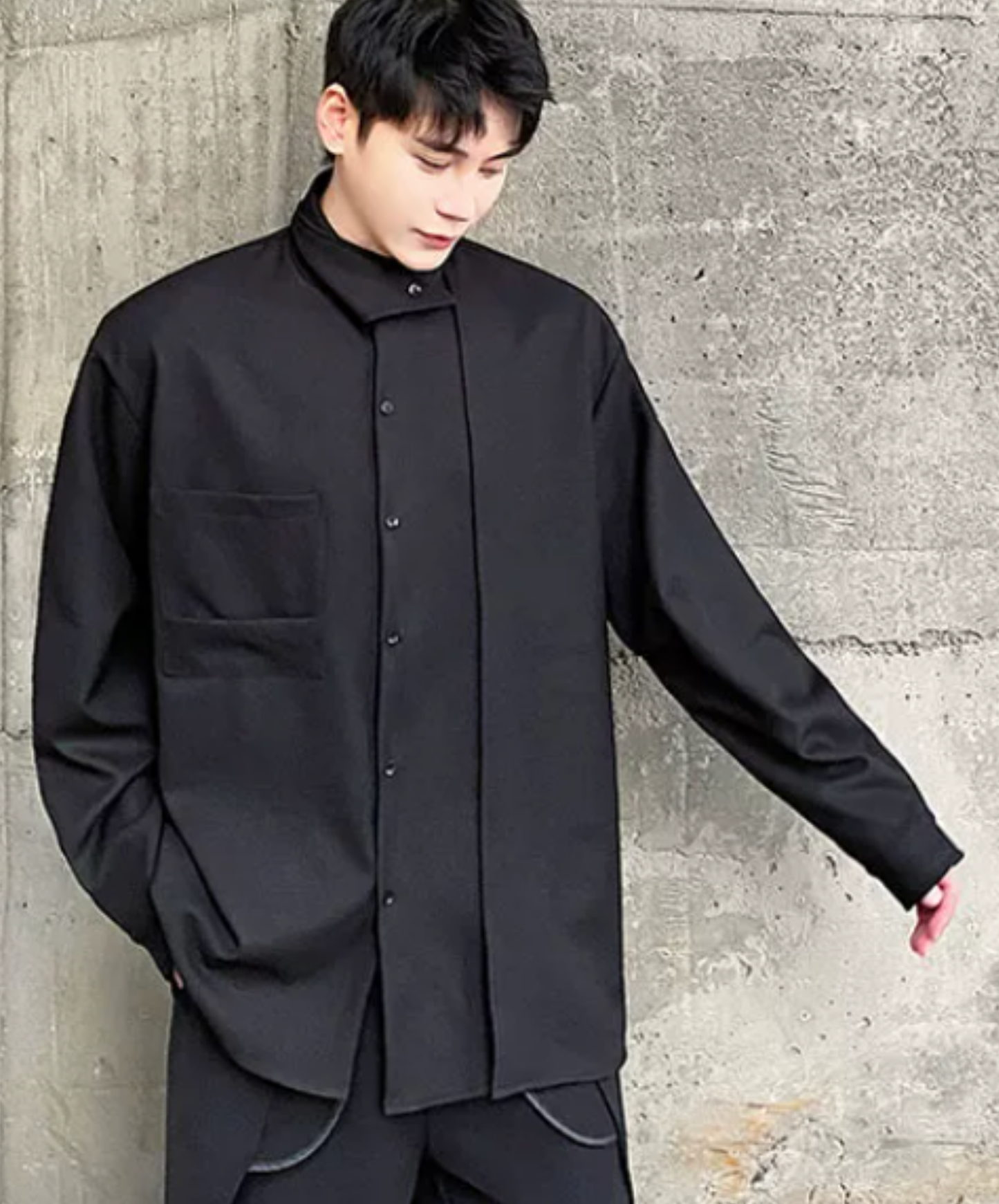 asymmetrical design, irregular shirt EN2863