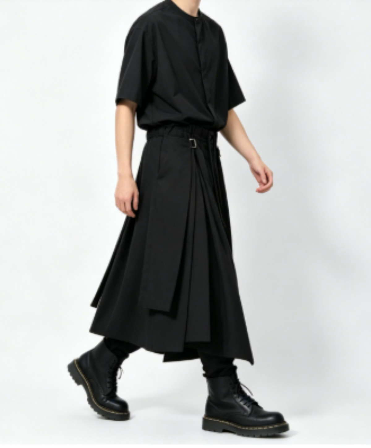 pleated design with straps pants EN3245