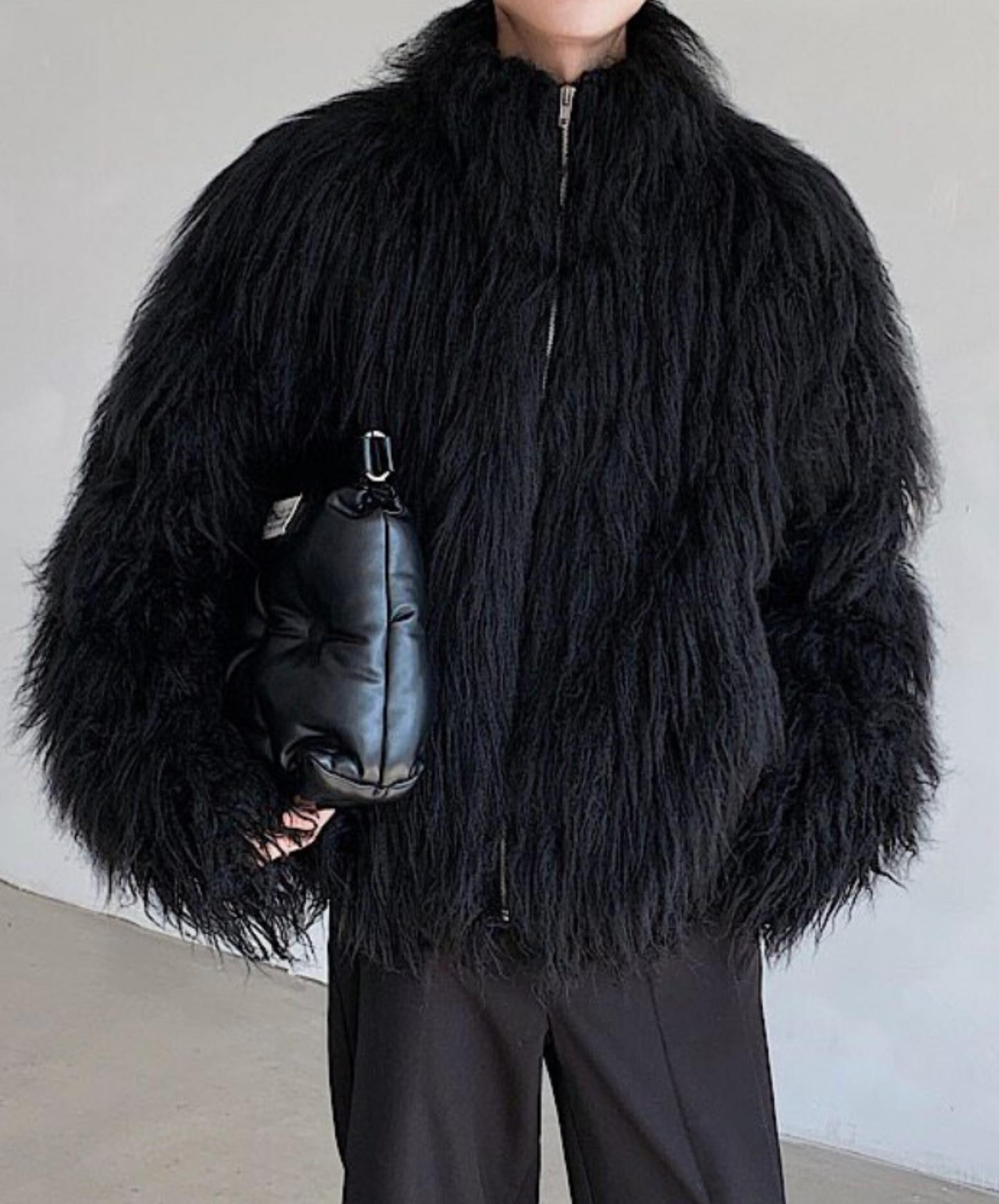 faux mink fur padding jacket EN2623