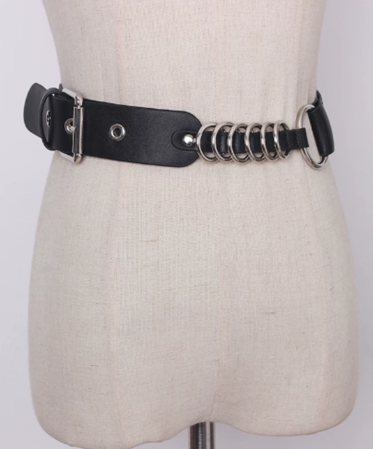 dark micro bag accent ring chain belt EN3215