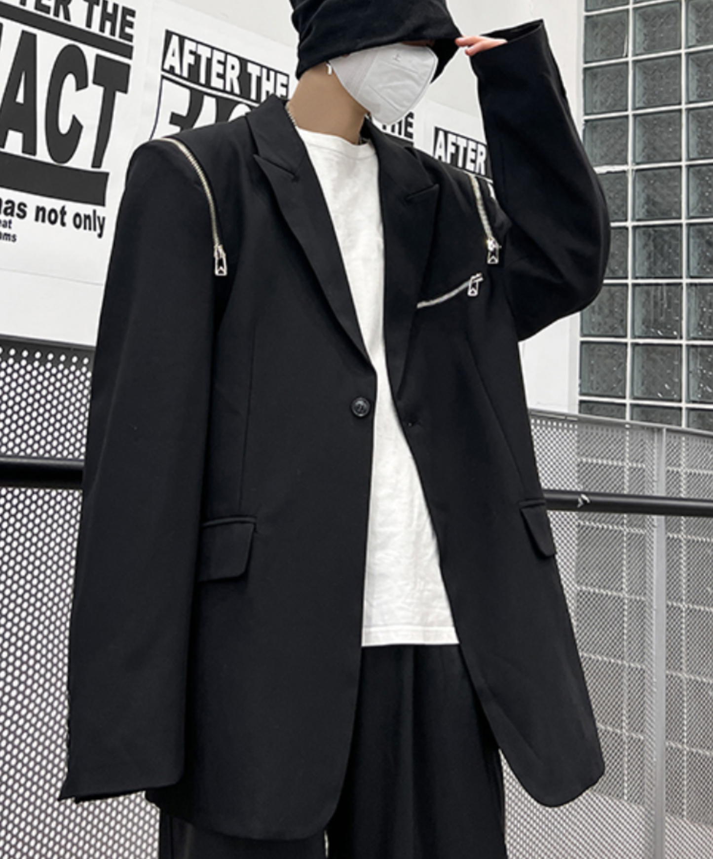 【style87】dark mode outfit set EN2678（jacket+ skirt set）