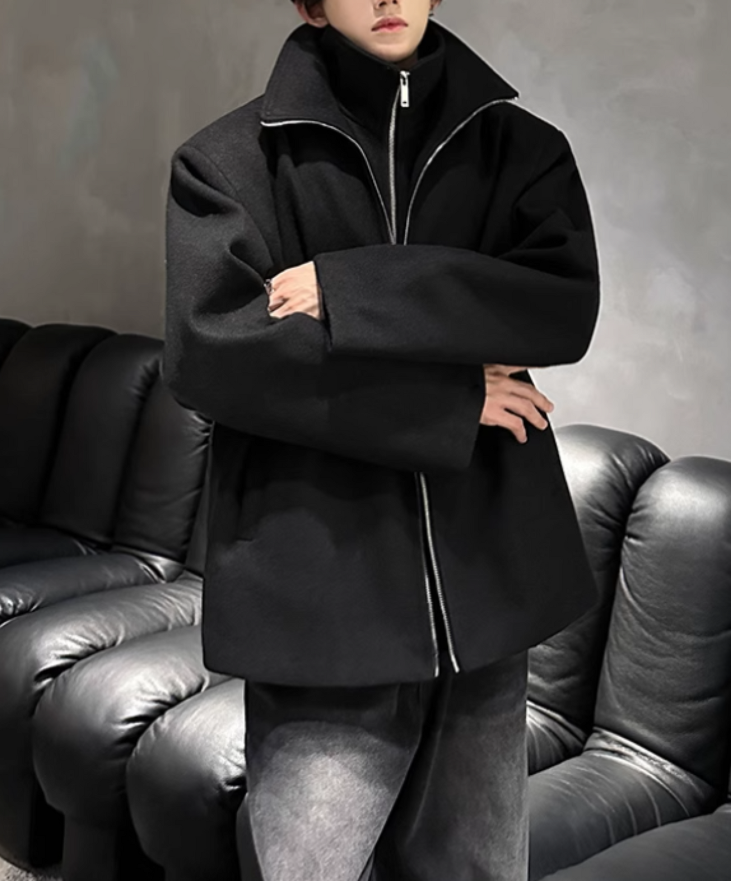 double layer zip blouson jacket EN1889