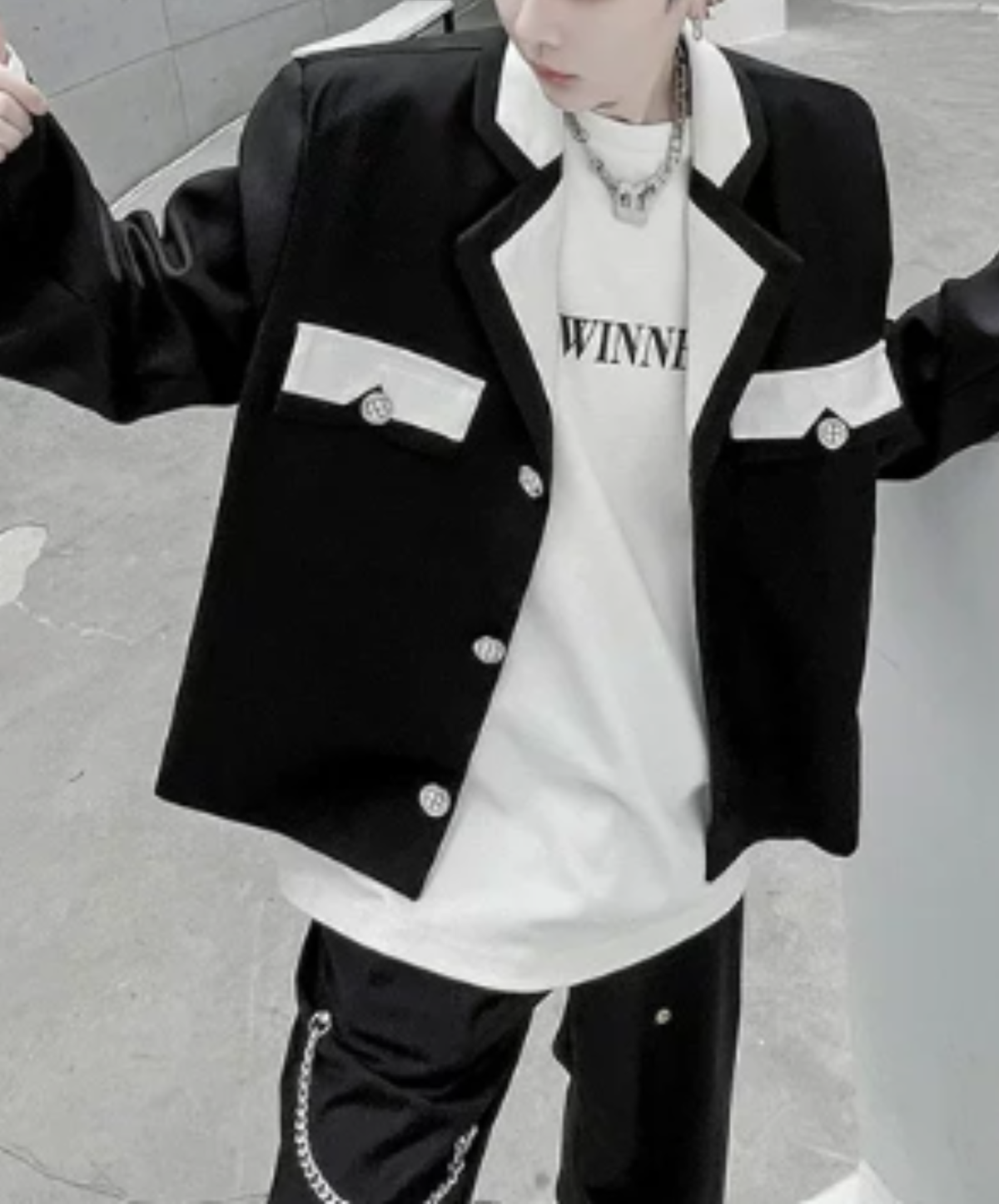 two-tone piping jacket EN3261