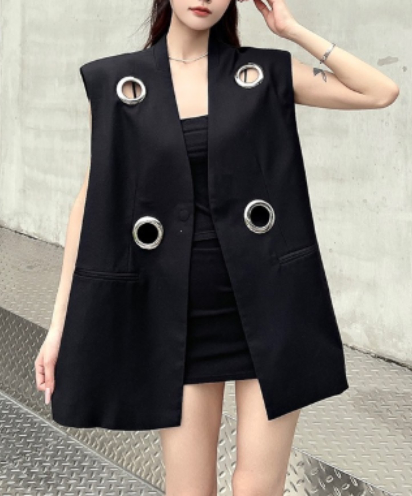 metal ring hole vest  EN3079