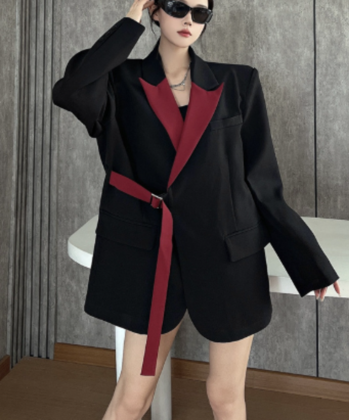 oversized fit with color-blocking jacket EN3165