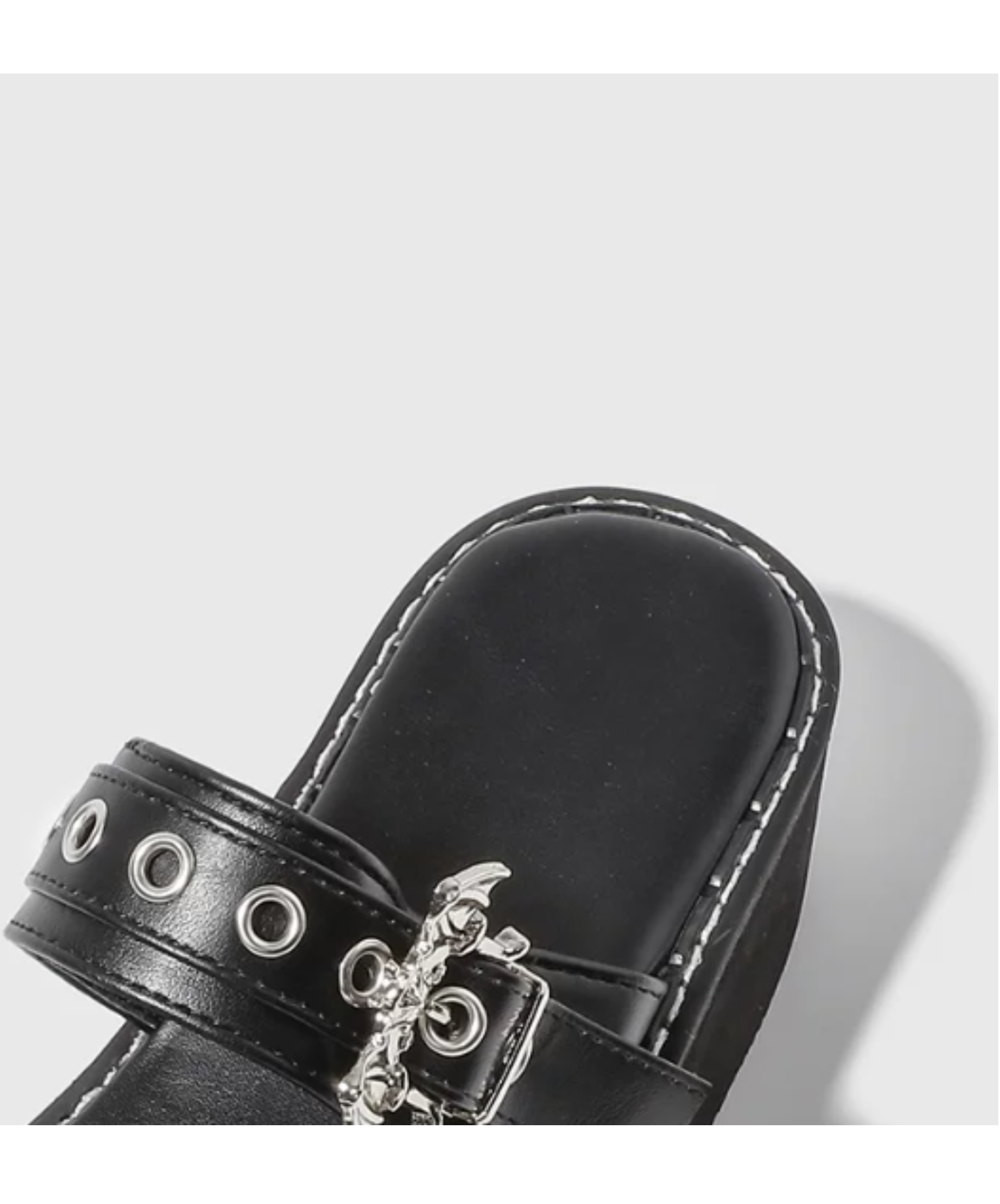 bat motif buckle platform clogs sandals EN2881
