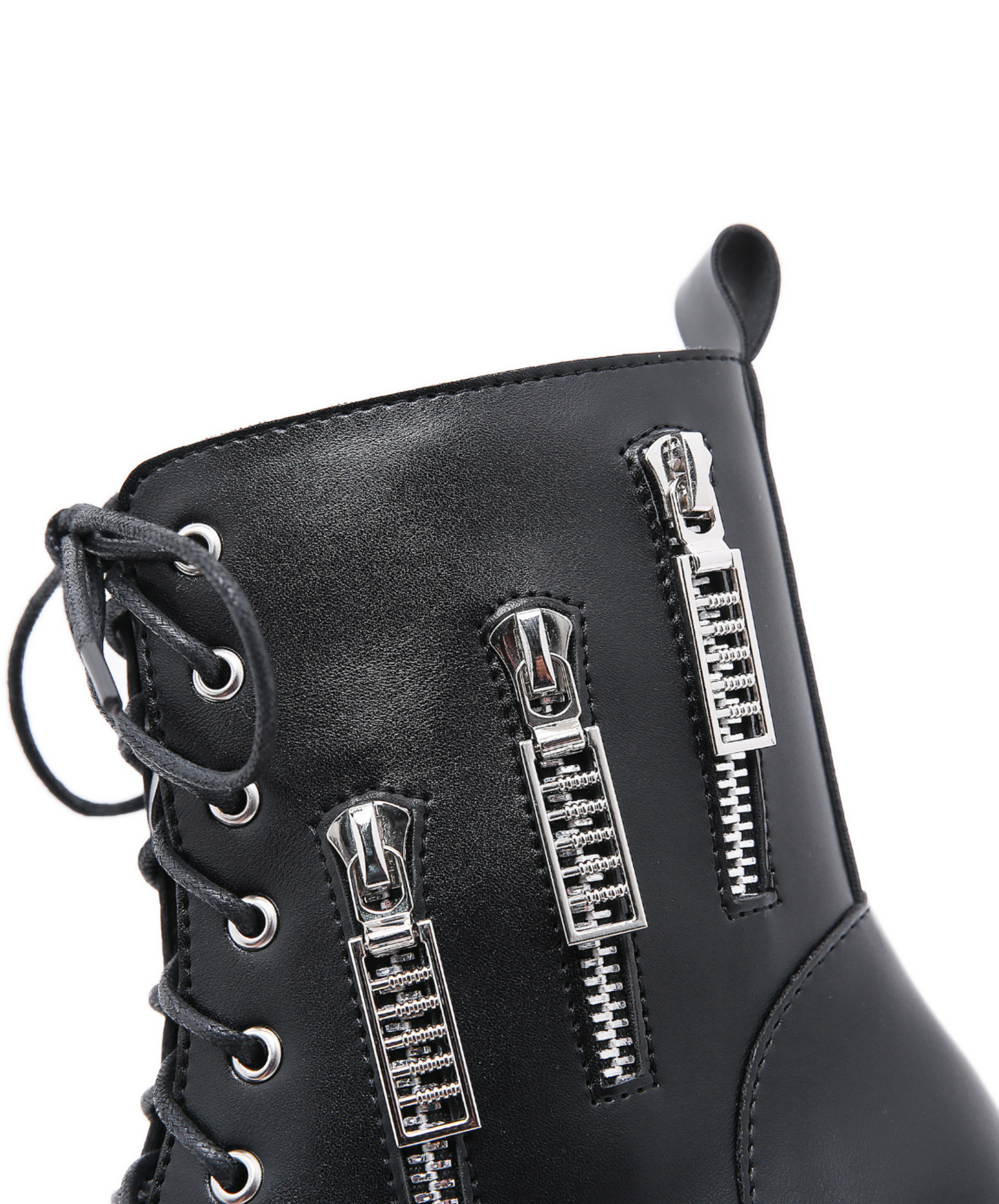 triple zipper design zip up boots EN1511