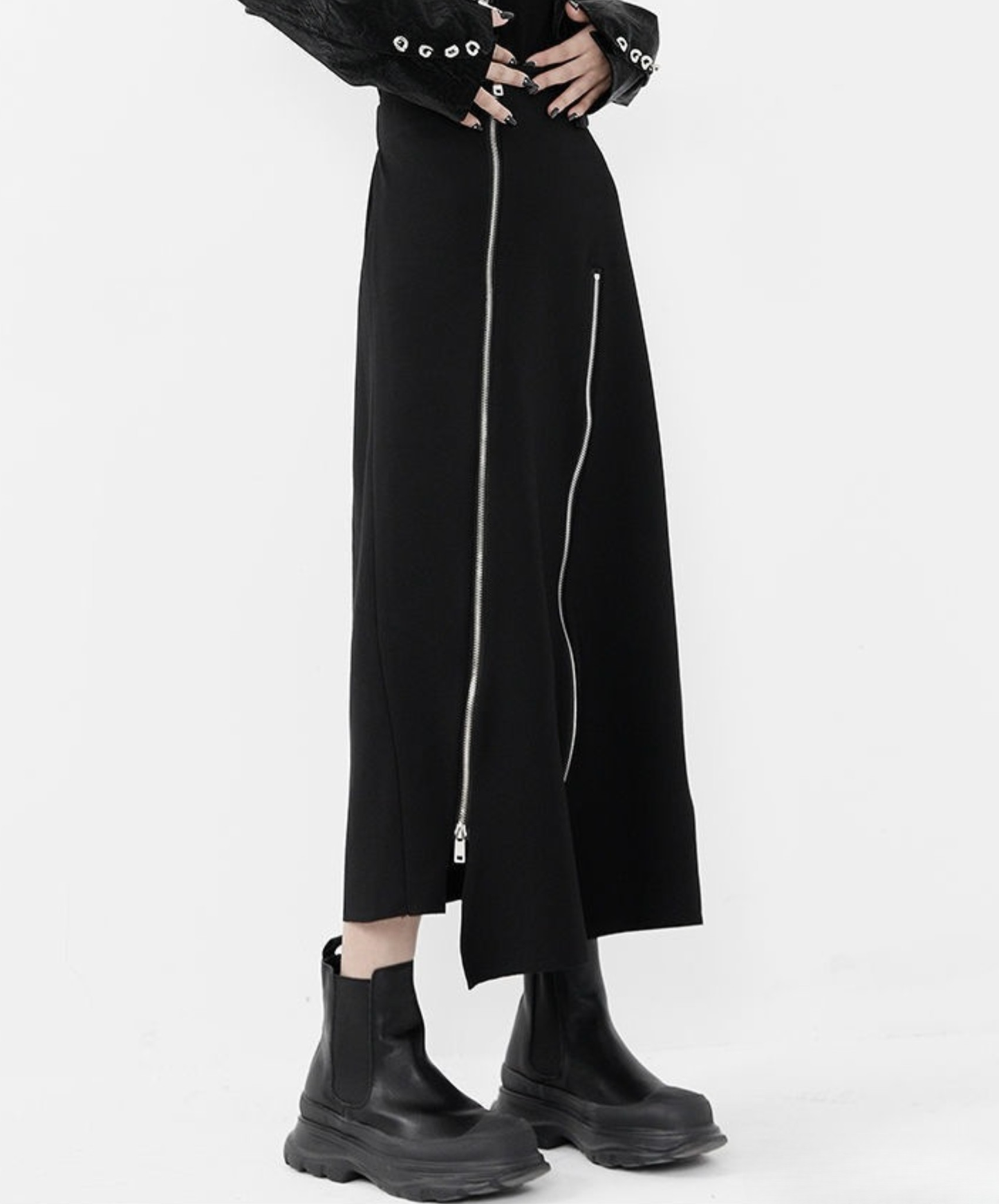 high waist irregular cutting skirt EN2372