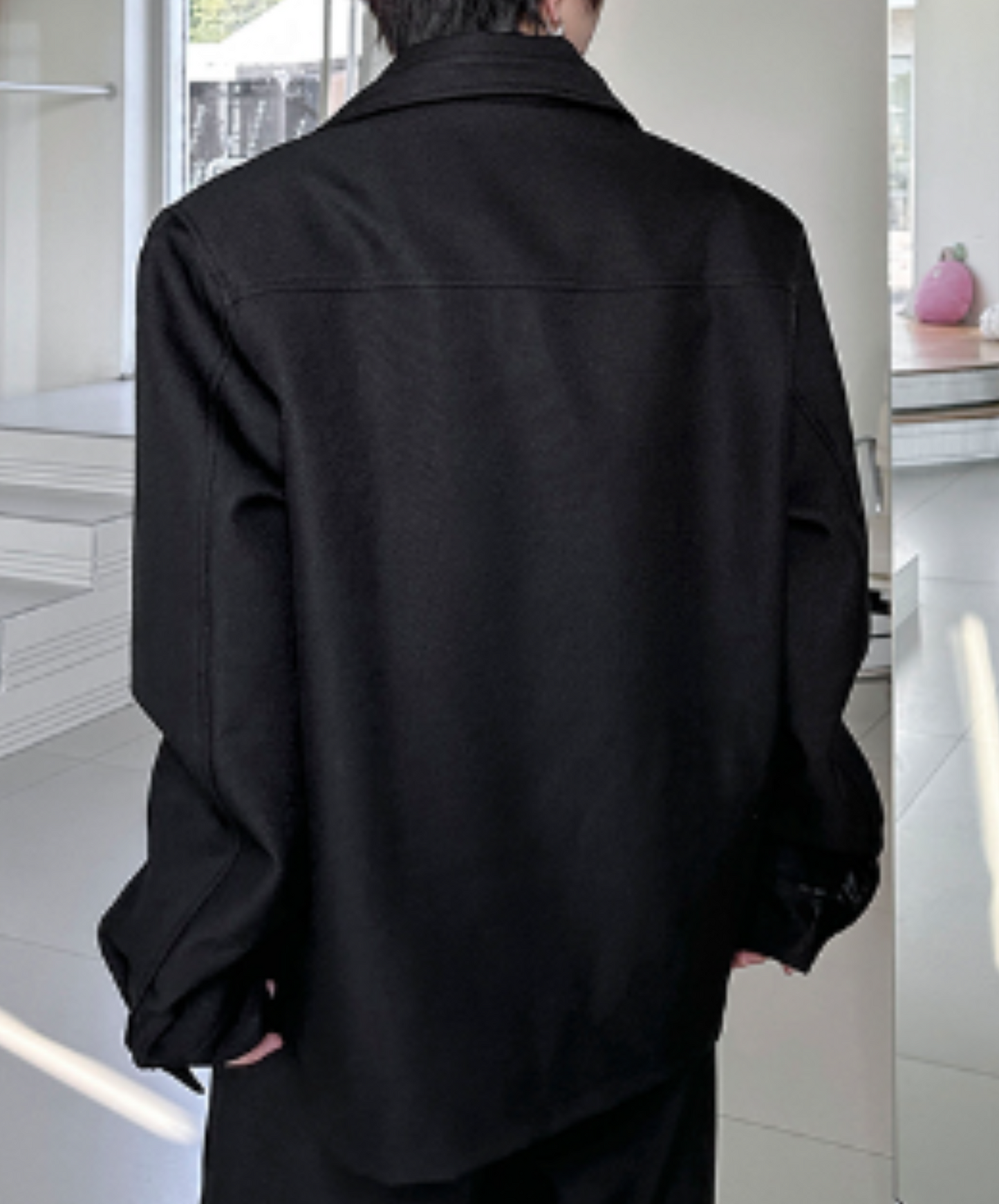 wide silhouette with special tab decoration jacket EN1352